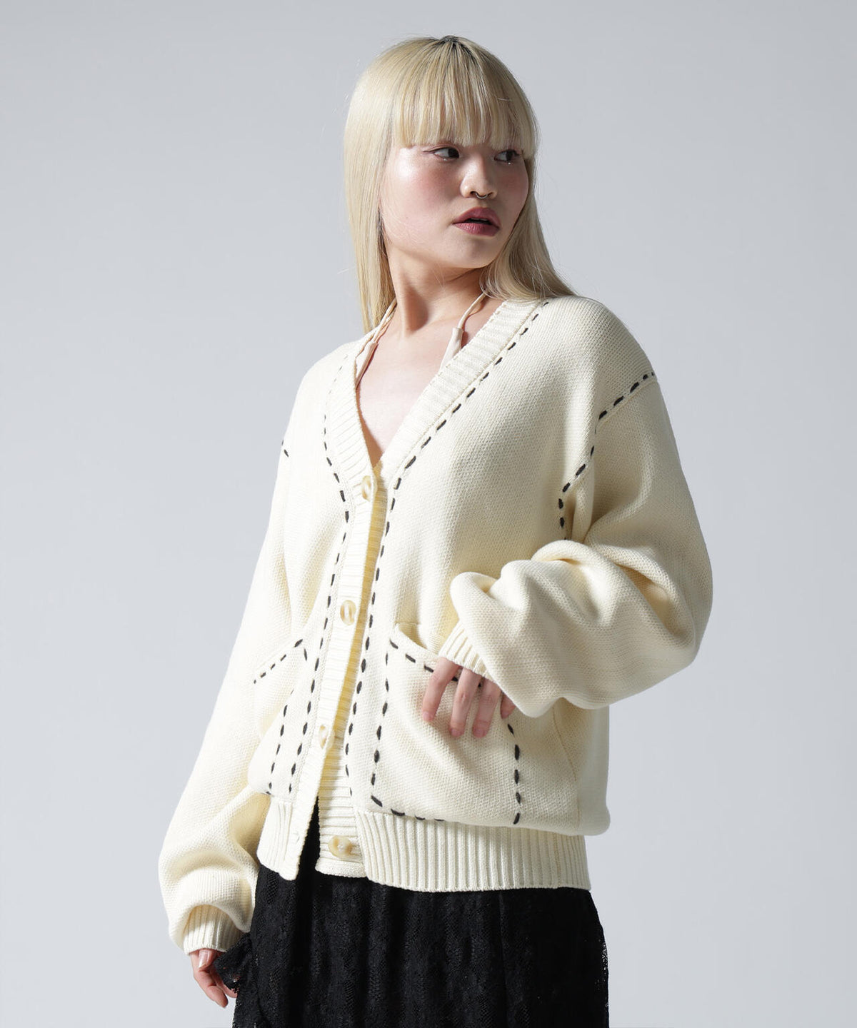 FR(13)NDS/フレンズ/WOMEN STITCH KNIT CARDIGAN
