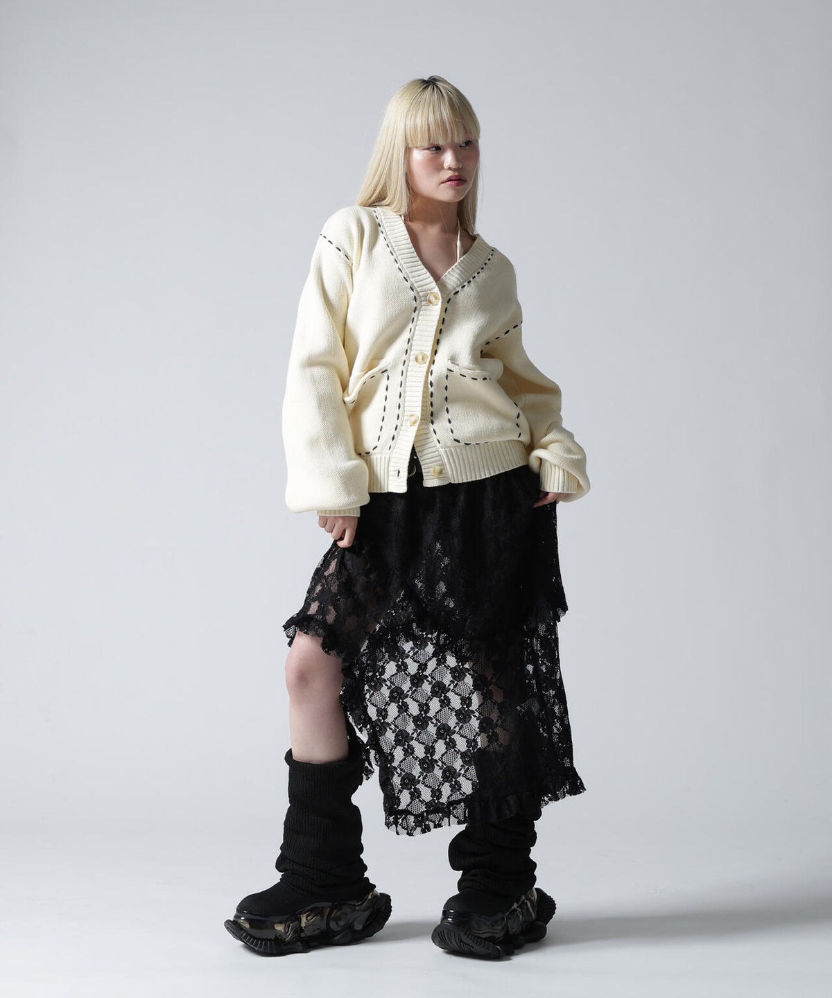 FR(13)NDS/フレンズ/WOMEN STITCH KNIT CARDIGAN