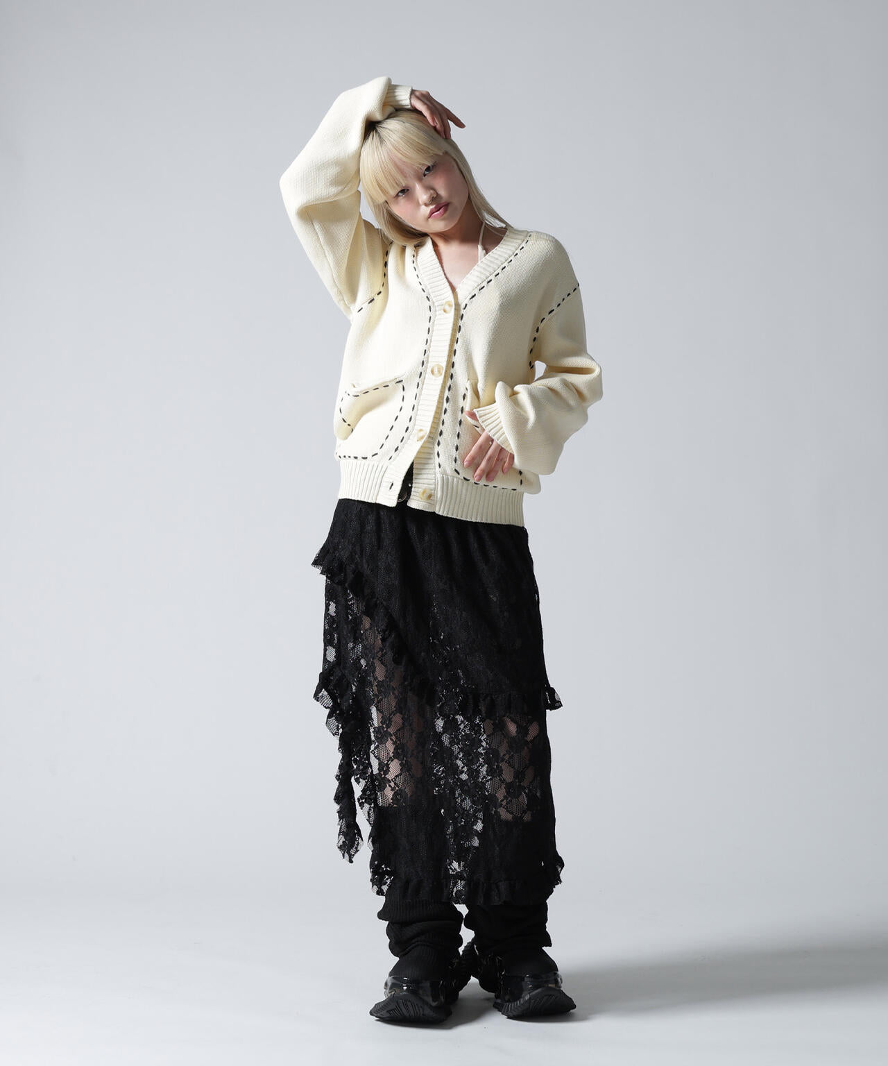 FR(13)NDS/フレンズ/STITCH KNIT CARDIGAN