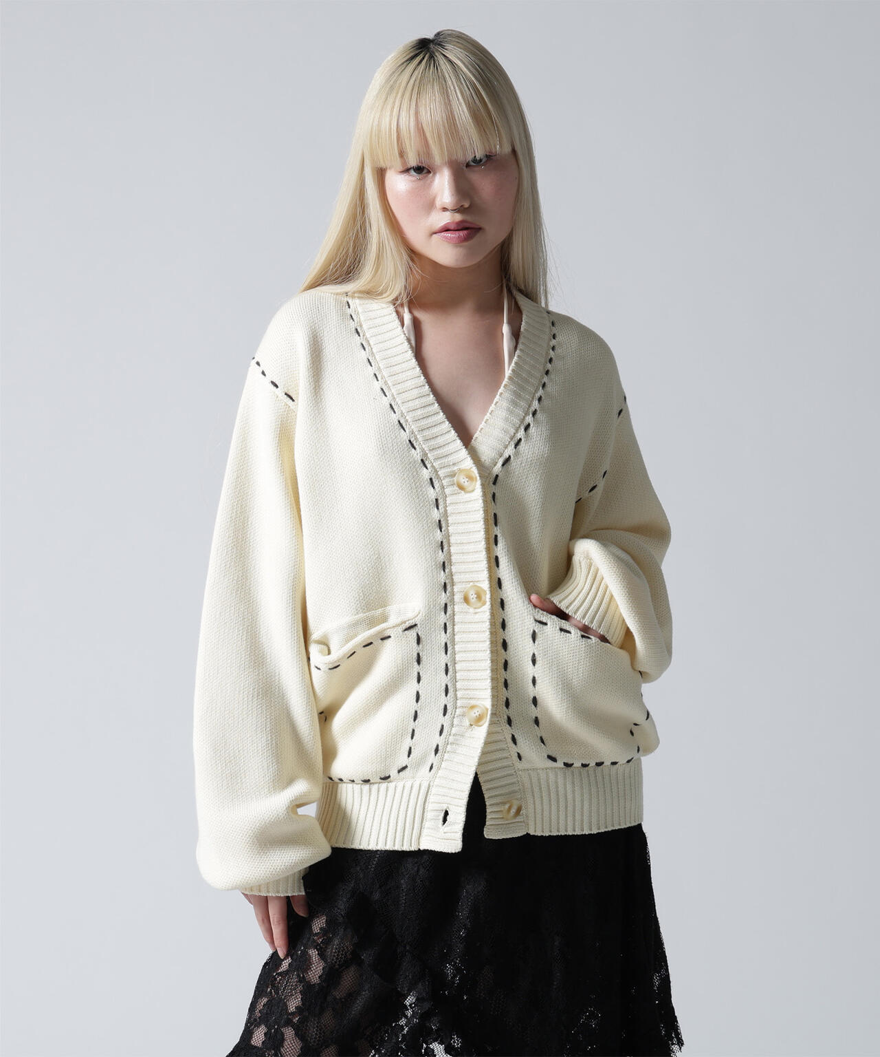 FR(13)NDS/フレンズ/STITCH KNIT CARDIGAN