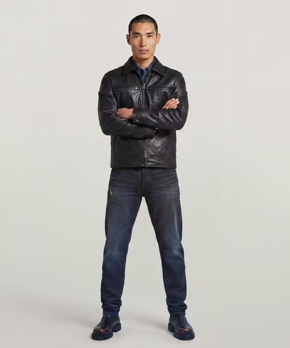 G-STAR/ジースター/Leather Bomber Jacket