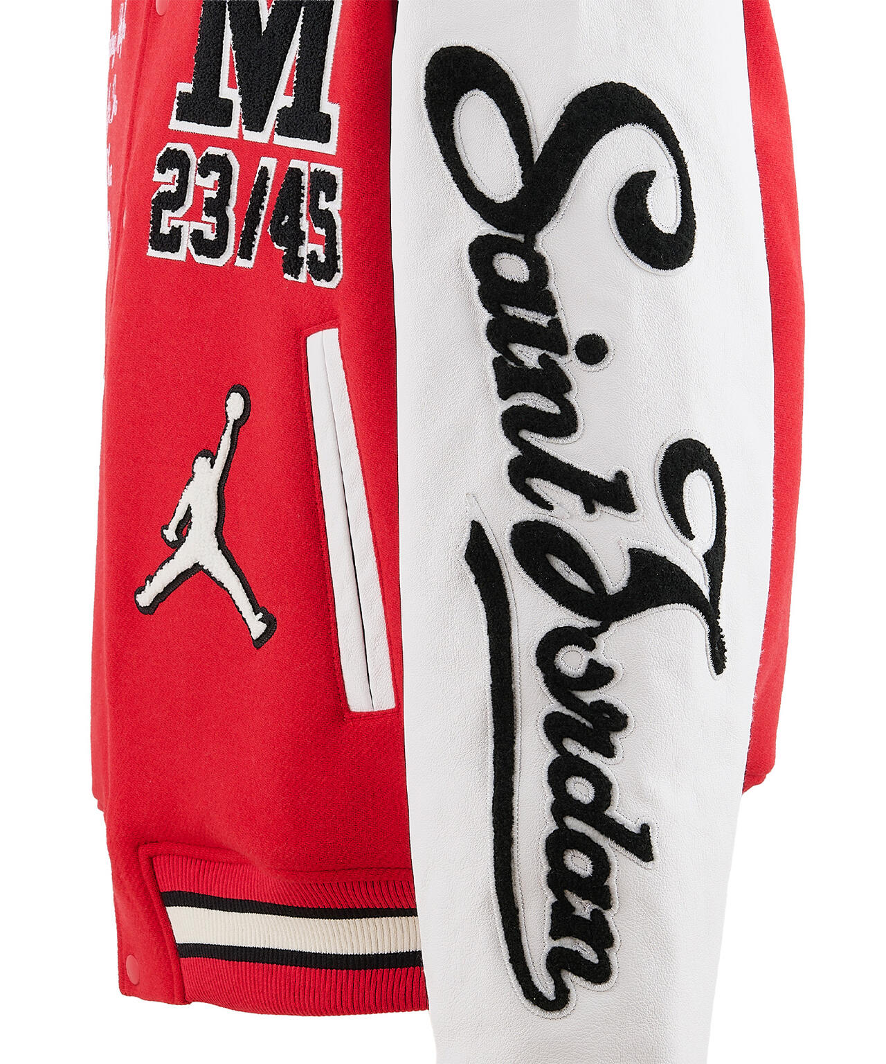 SAINT MICHAEL×JORDAN BRAND/MJ SM VARSITY JKT/RED×WHITE