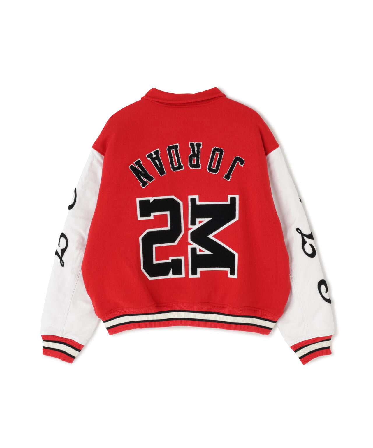 SAINT MICHAEL×JORDAN BRAND/MJ SM VARSITY JKT/RED×WHITE