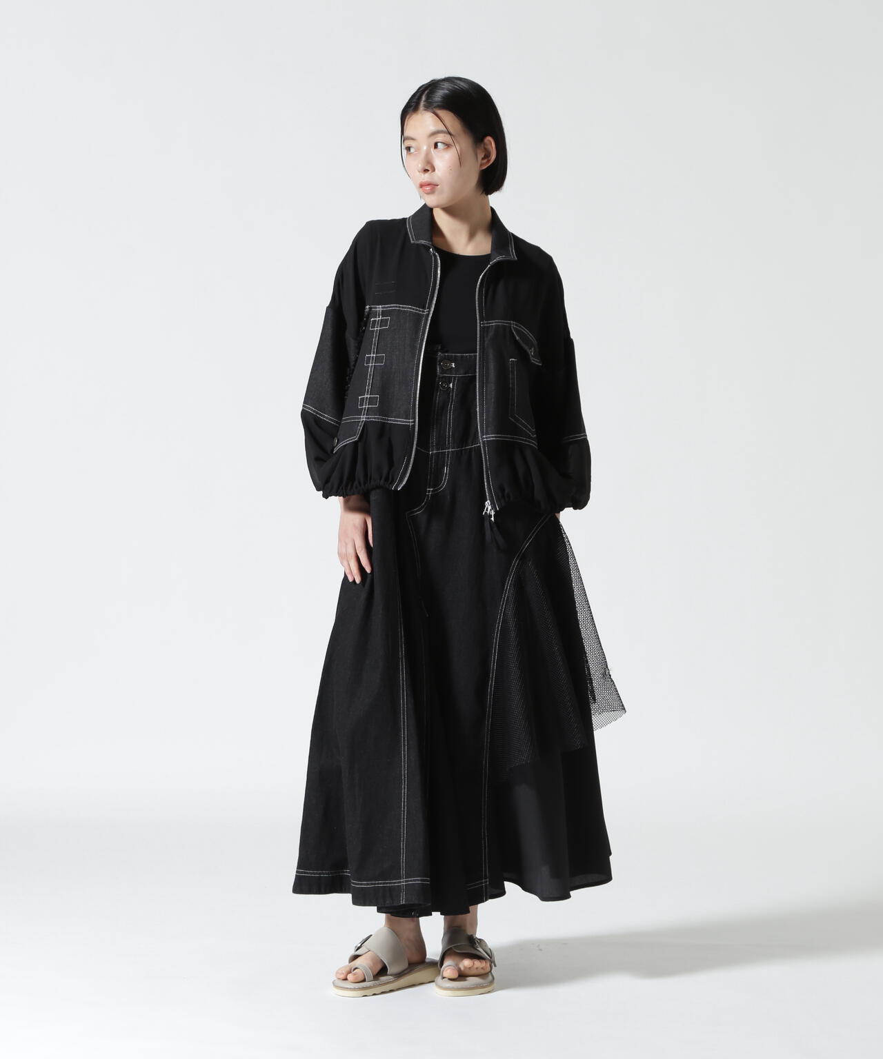 AULA AILA/アウラアイラ/DENIM COMBINATION BLOUSON