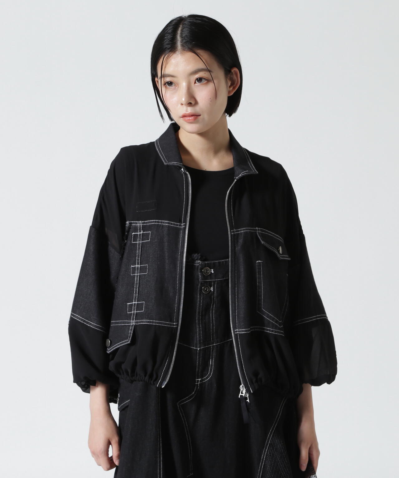 AULA AILA/アウラアイラ/DENIM COMBINATION BLOUSON