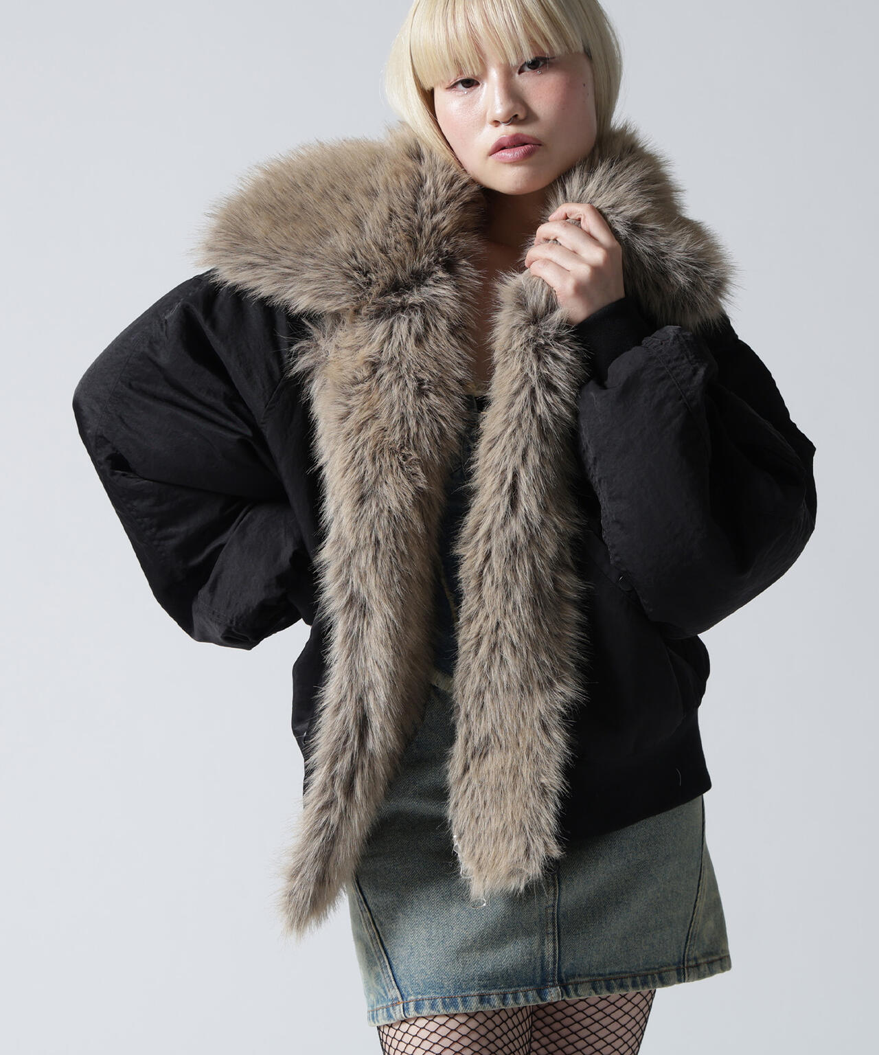 FR(13)NDS/フレンズ/REVERSIBLE FUR NYLON BLOUSON
