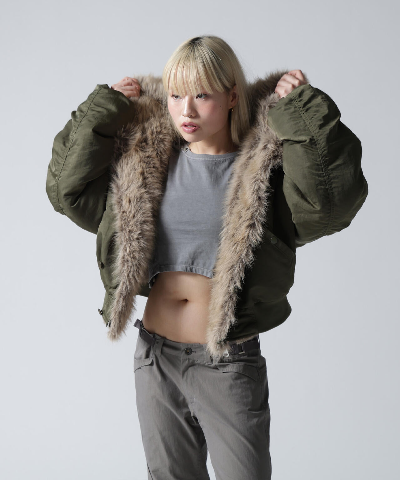FR(13)NDS/フレンズ/REVERSIBLE FUR NYLON BLOUSON