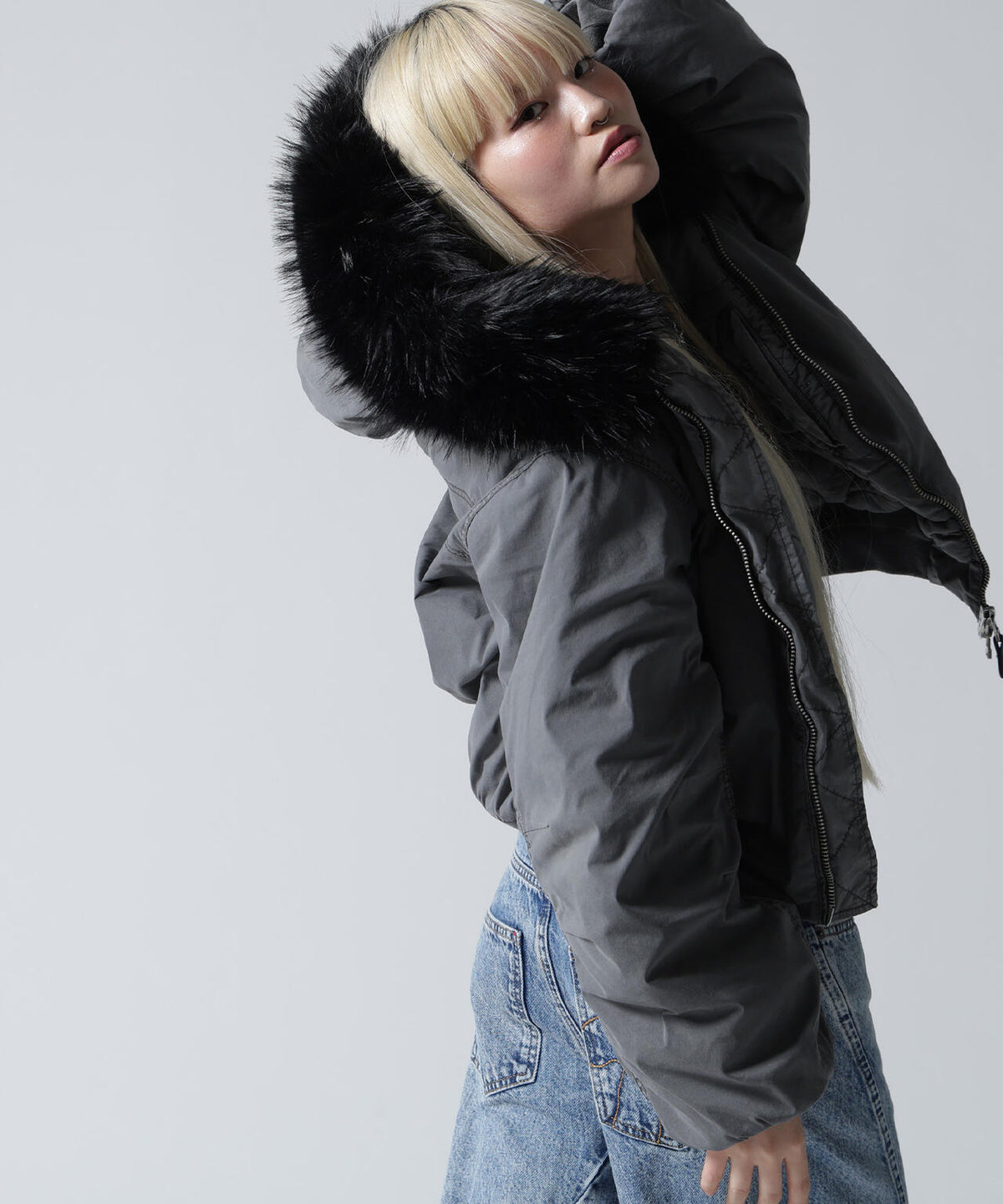 FR(13)NDS/フレンズ/WOMEN COTTON NYLON FUR BLOUSON