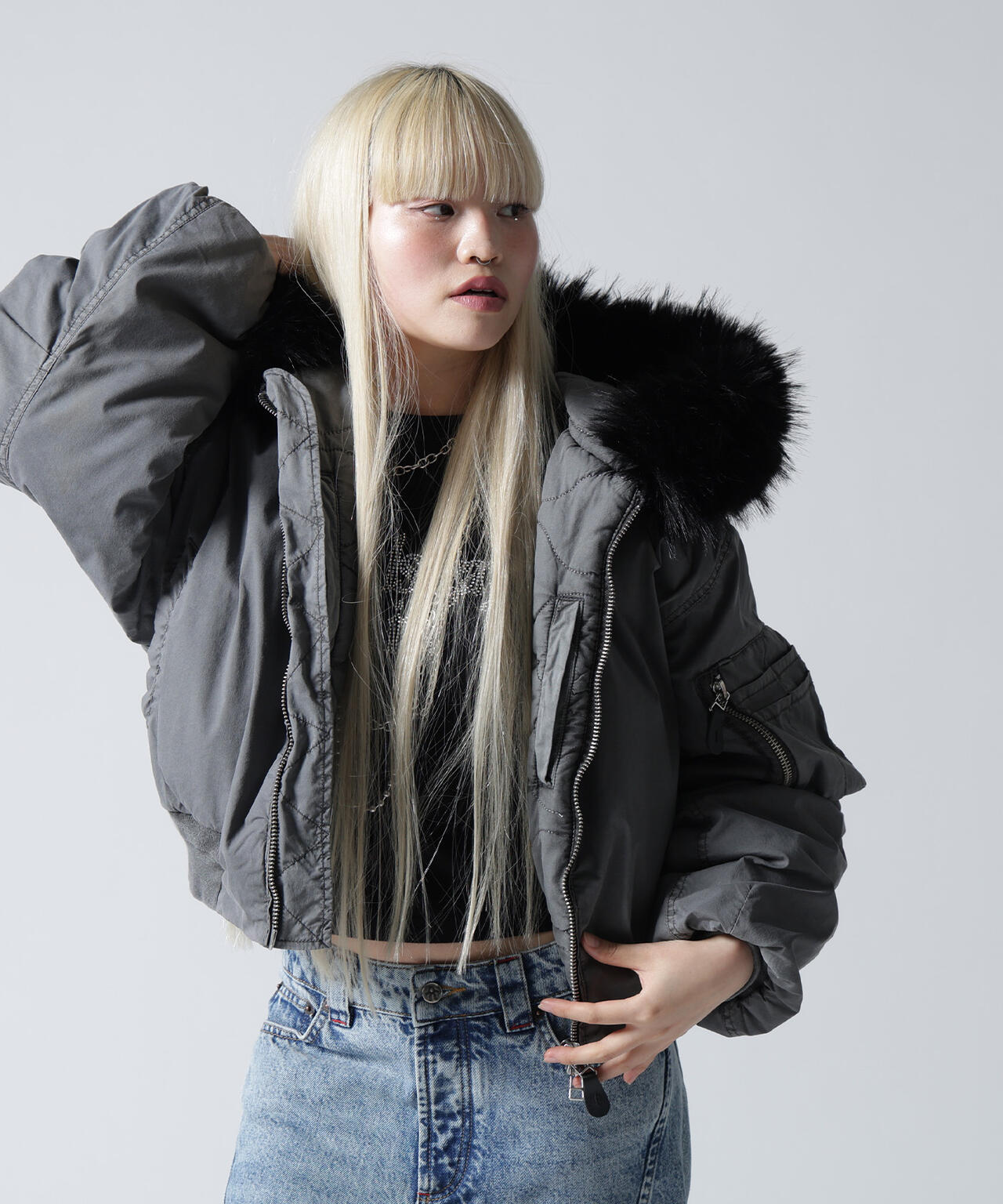 FR(13)NDS/フレンズ/COTTON NYLON FUR BLOUSON