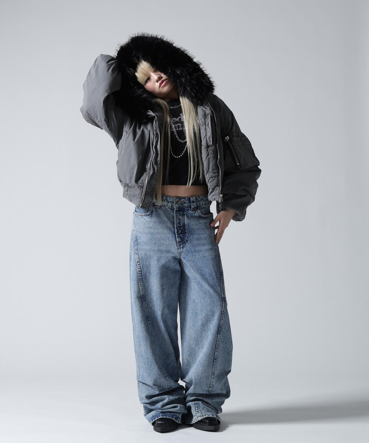 FR(13)NDS/フレンズ/COTTON NYLON FUR BLOUSON