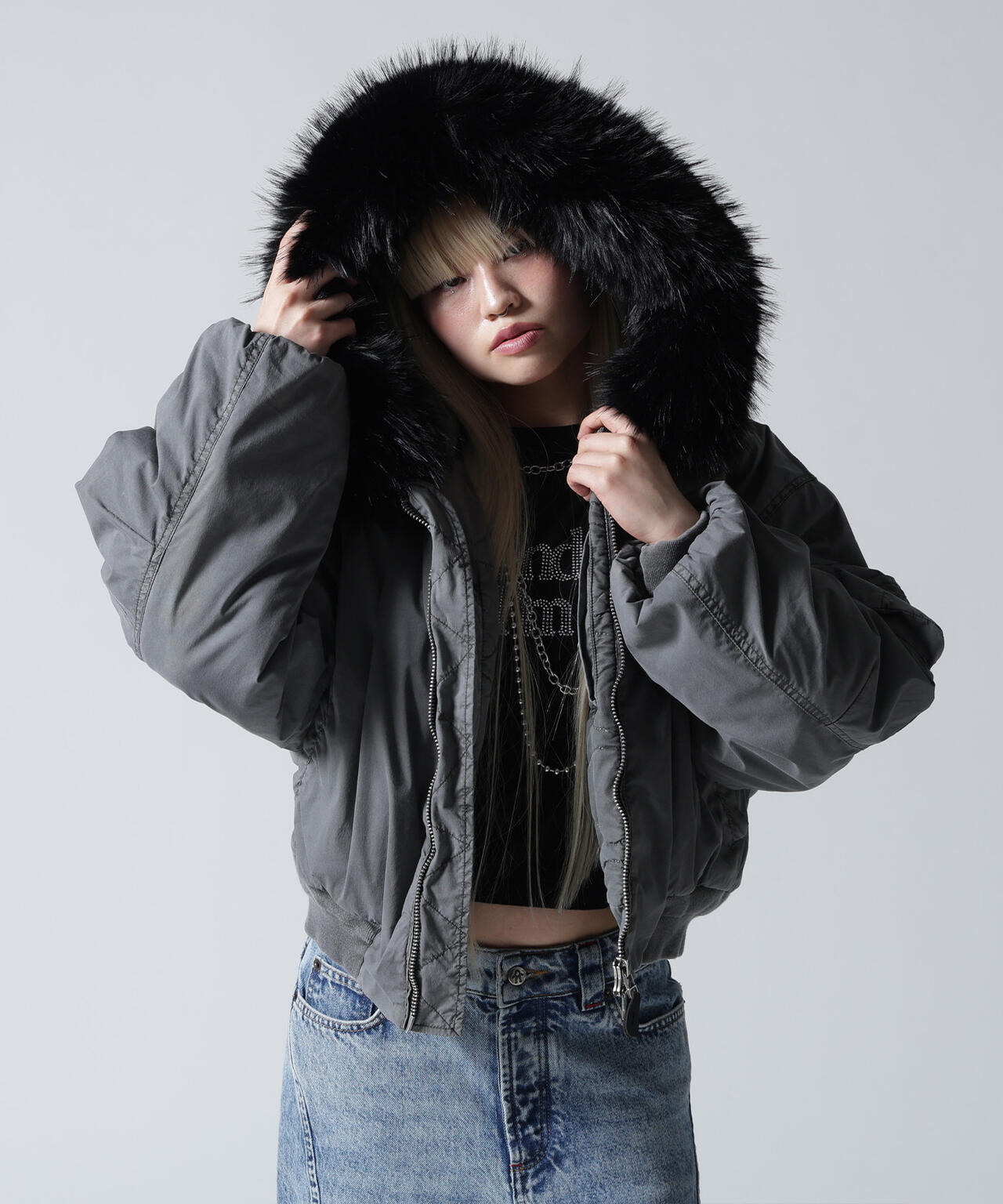 FR(13)NDS/フレンズ/COTTON NYLON FUR BLOUSON
