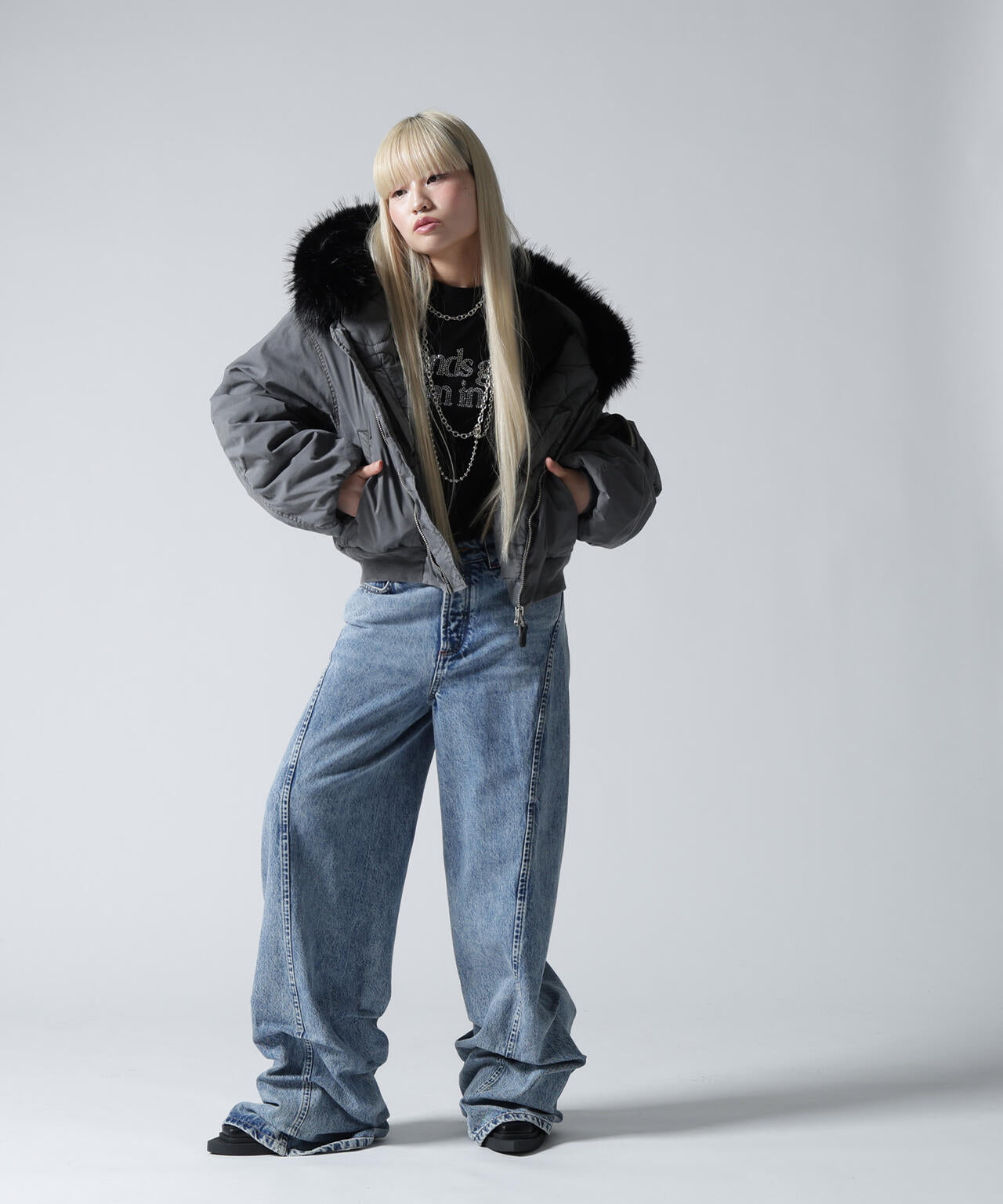 FR(13)NDS/フレンズ/COTTON NYLON FUR BLOUSON