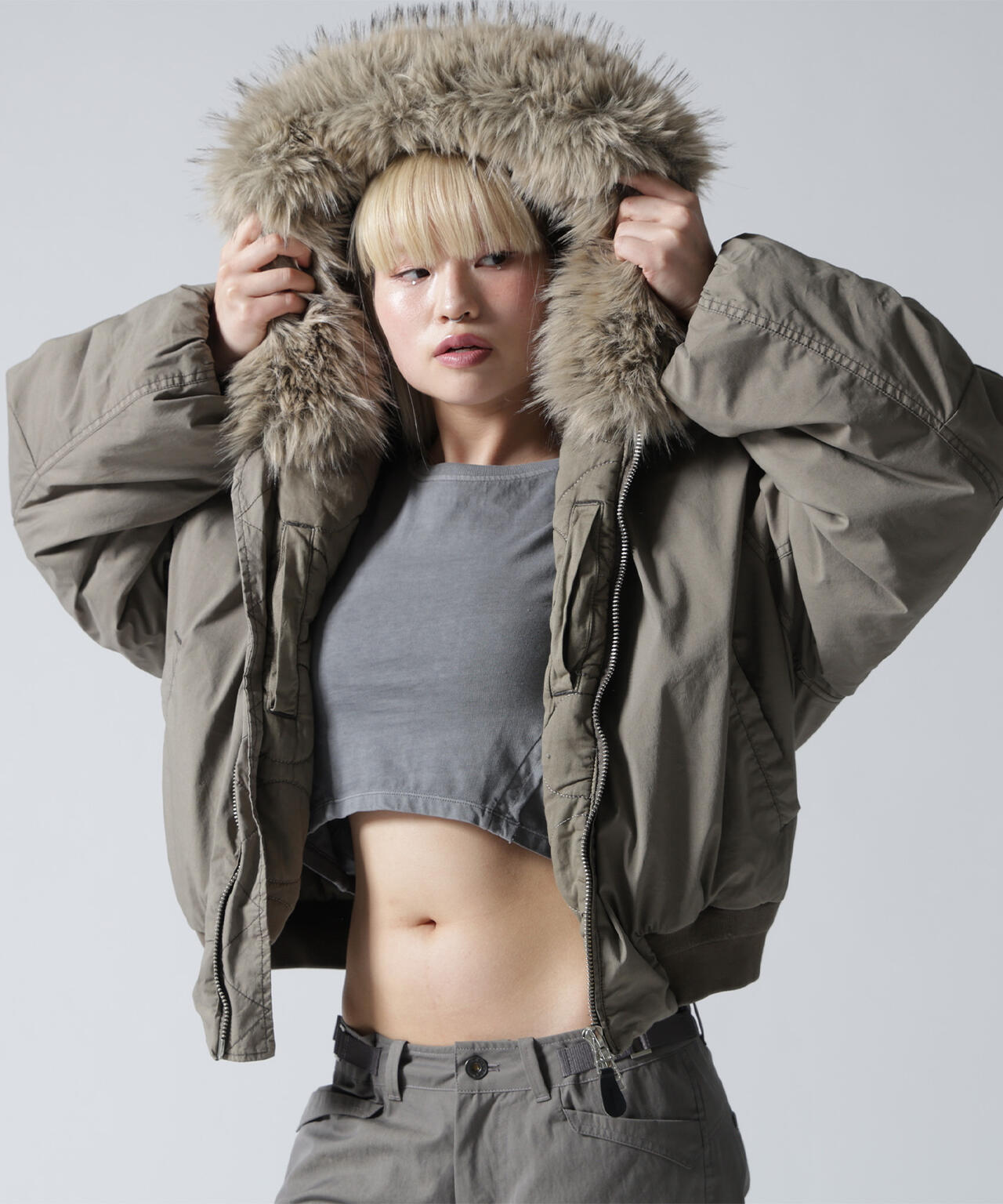 FR(13)NDS/フレンズ/COTTON NYLON FUR BLOUSON