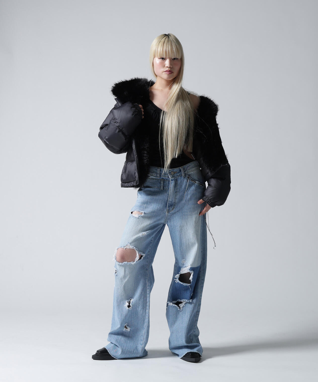 FR(13)NDS/フレンズ/NYLON FUR STAND BLOUSON