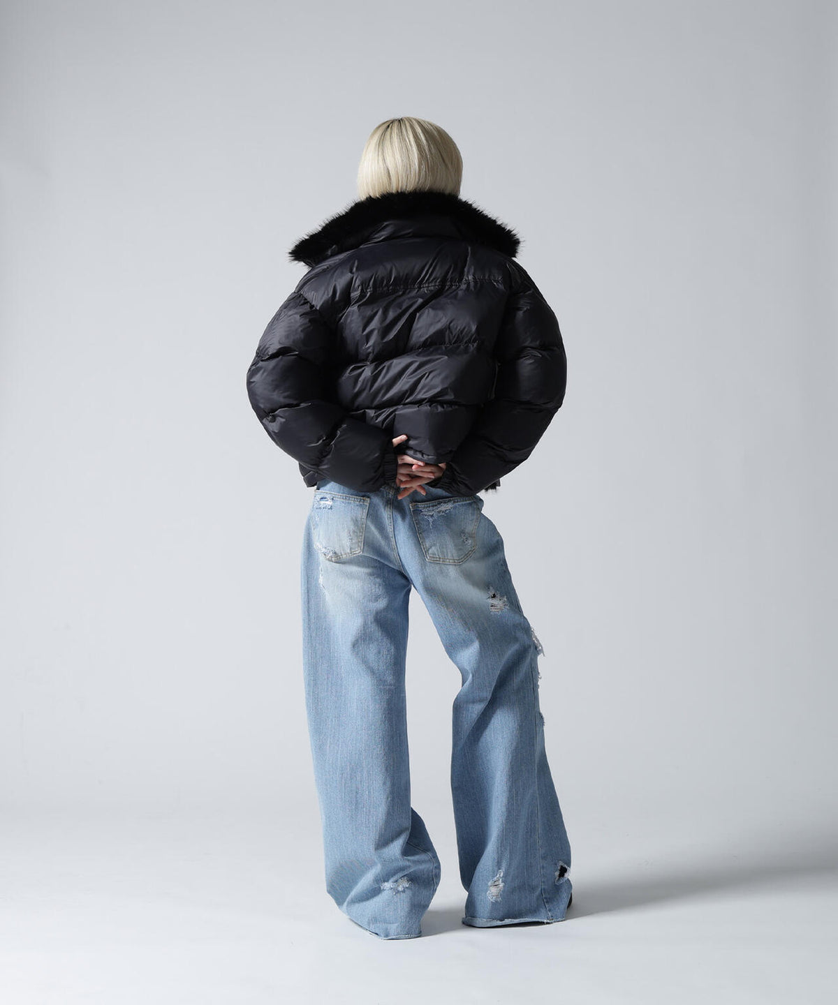 FR(13)NDS/フレンズ/WOMEN NYLON FUR STAND BLOUSON