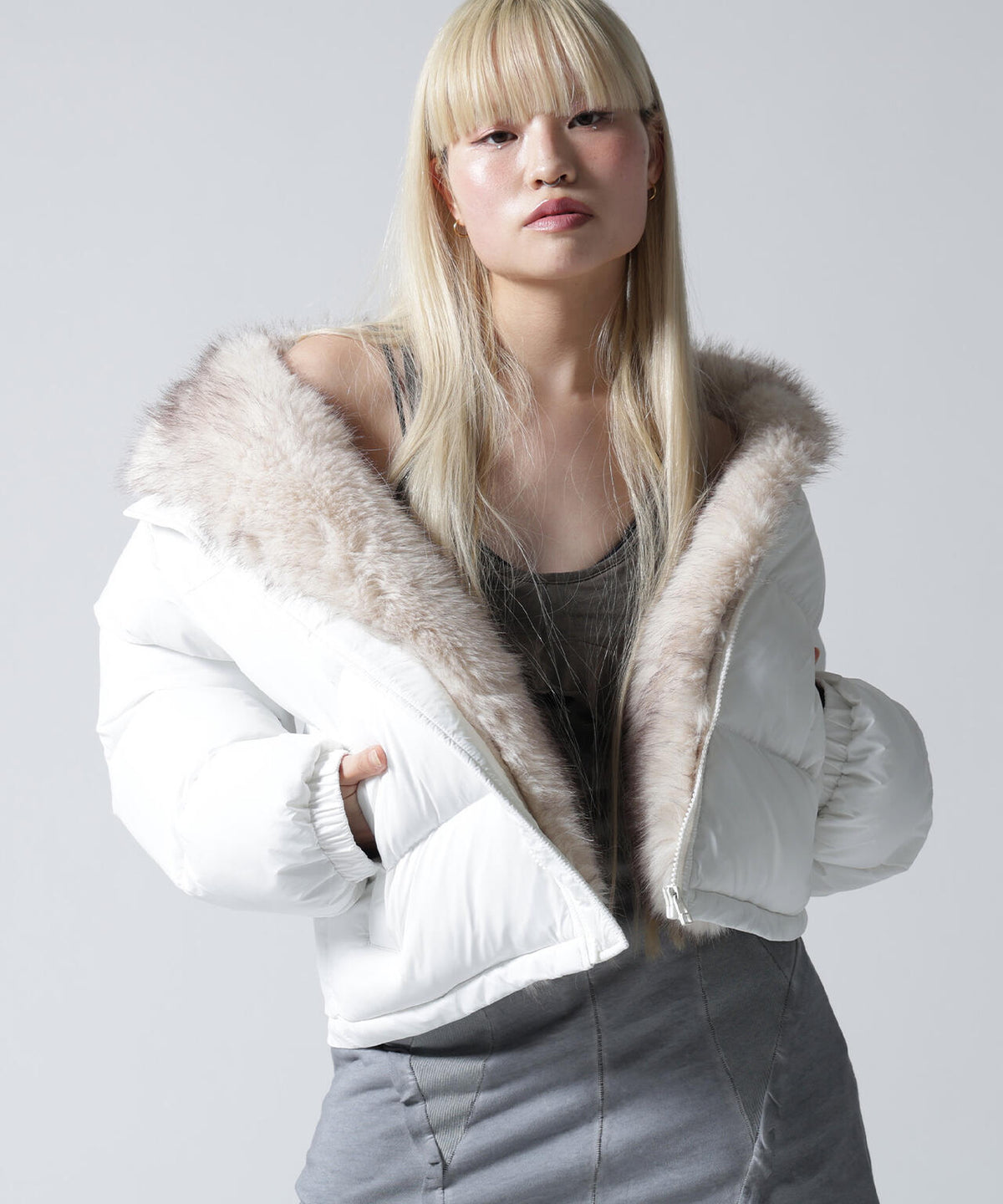 FR(13)NDS/フレンズ/WOMEN NYLON FUR STAND BLOUSON
