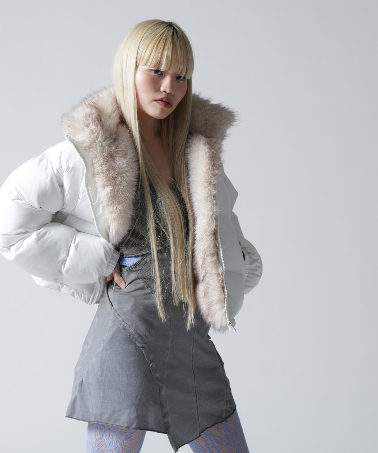 FR(13)NDS/フレンズ/NYLON FUR STAND BLOUSON