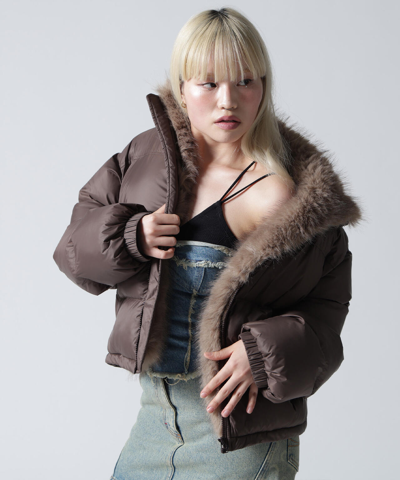 FR(13)NDS/フレンズ/NYLON FUR STAND BLOUSON