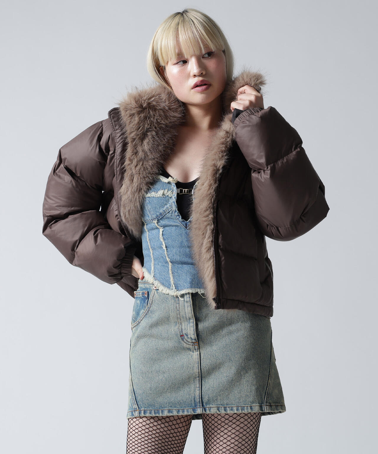 FR(13)NDS/フレンズ/NYLON FUR STAND BLOUSON
