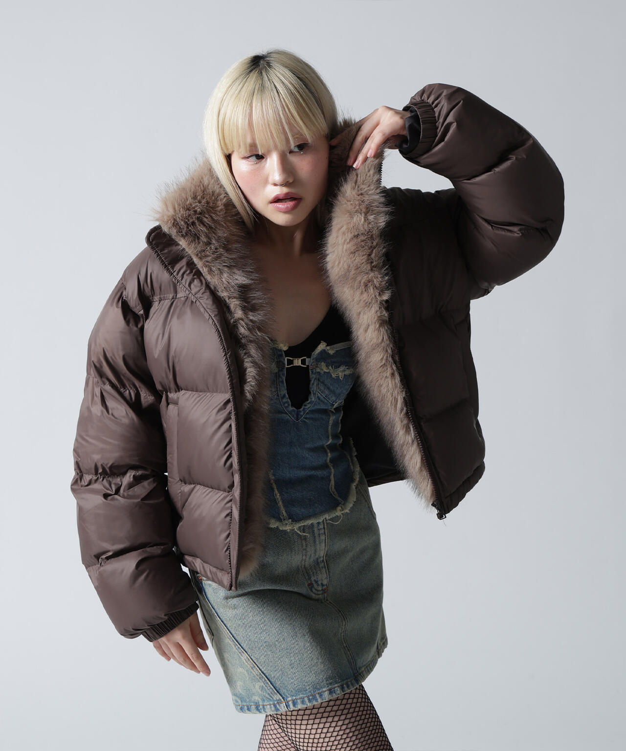 FR(13)NDS/フレンズ/NYLON FUR STAND BLOUSON