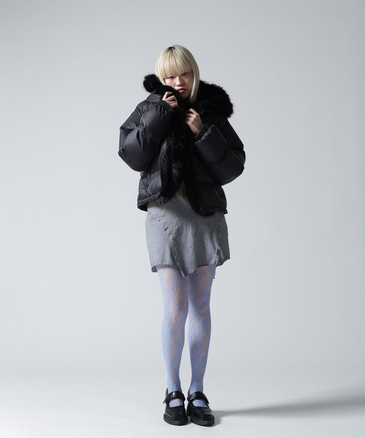 FR(13)NDS/フレンズ/WOMEN NYLON FUR HOOD BLOUSON