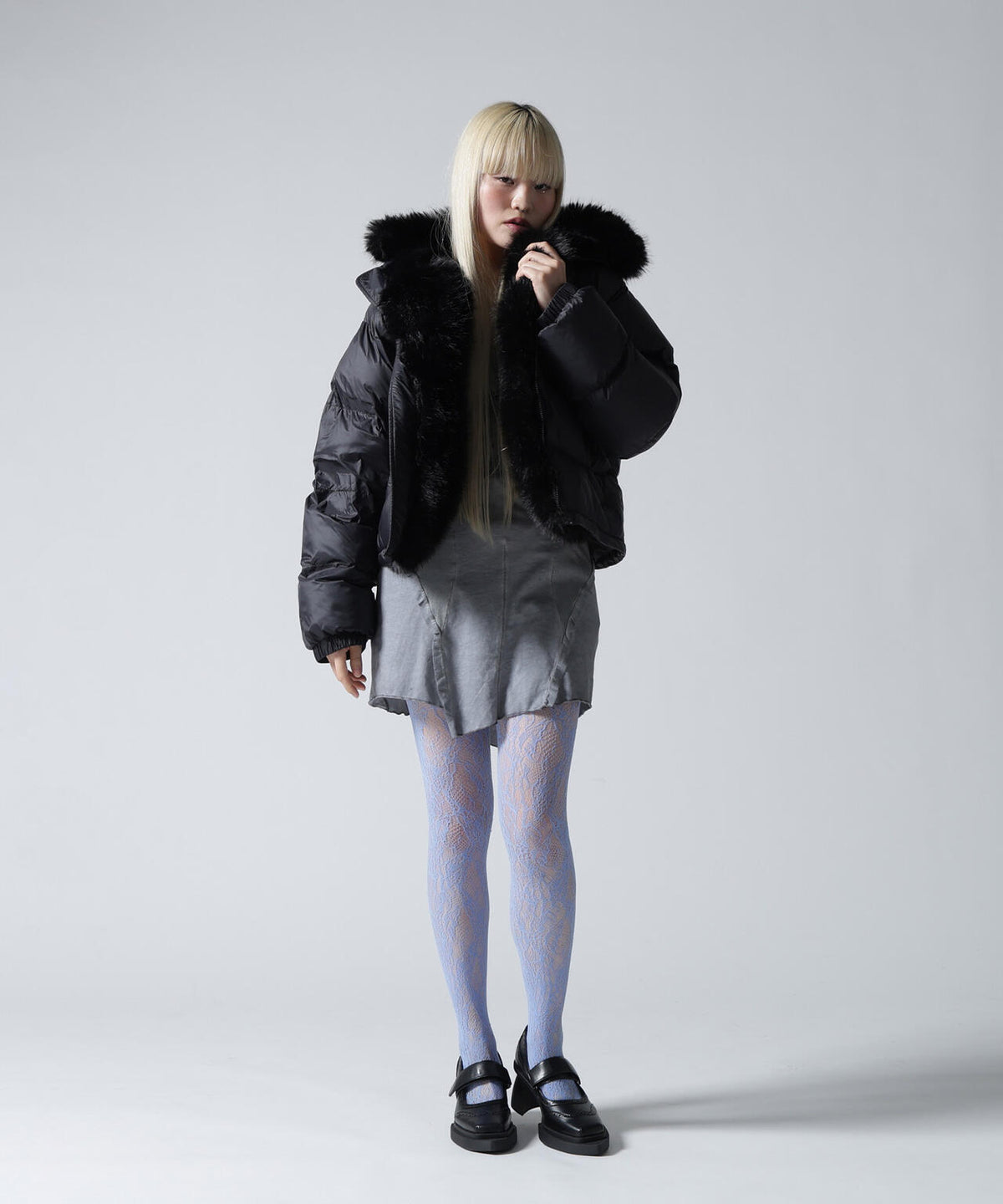 FR(13)NDS/フレンズ/WOMEN NYLON FUR HOOD BLOUSON