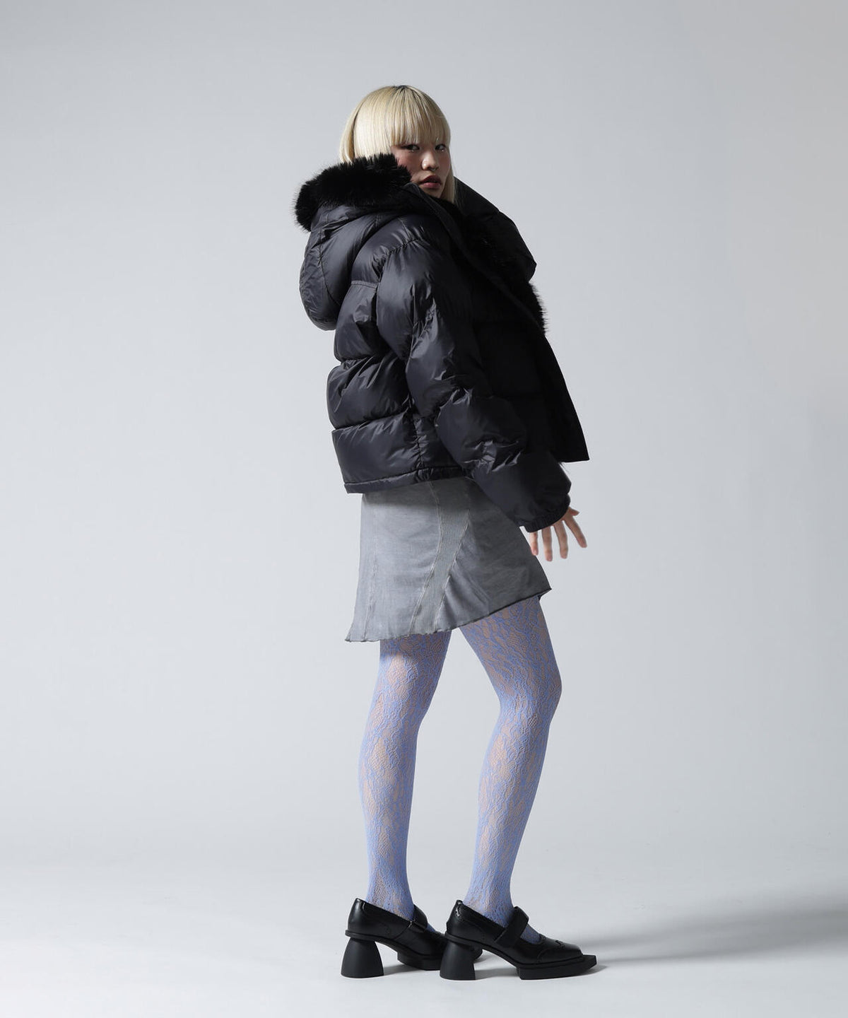 FR(13)NDS/フレンズ/WOMEN NYLON FUR HOOD BLOUSON