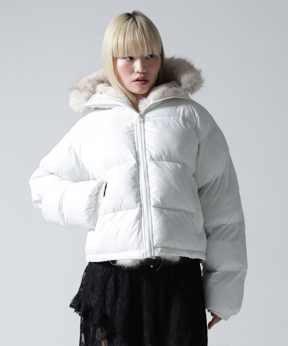 FR(13)NDS/フレンズ/WOMEN NYLON FUR HOOD BLOUSON