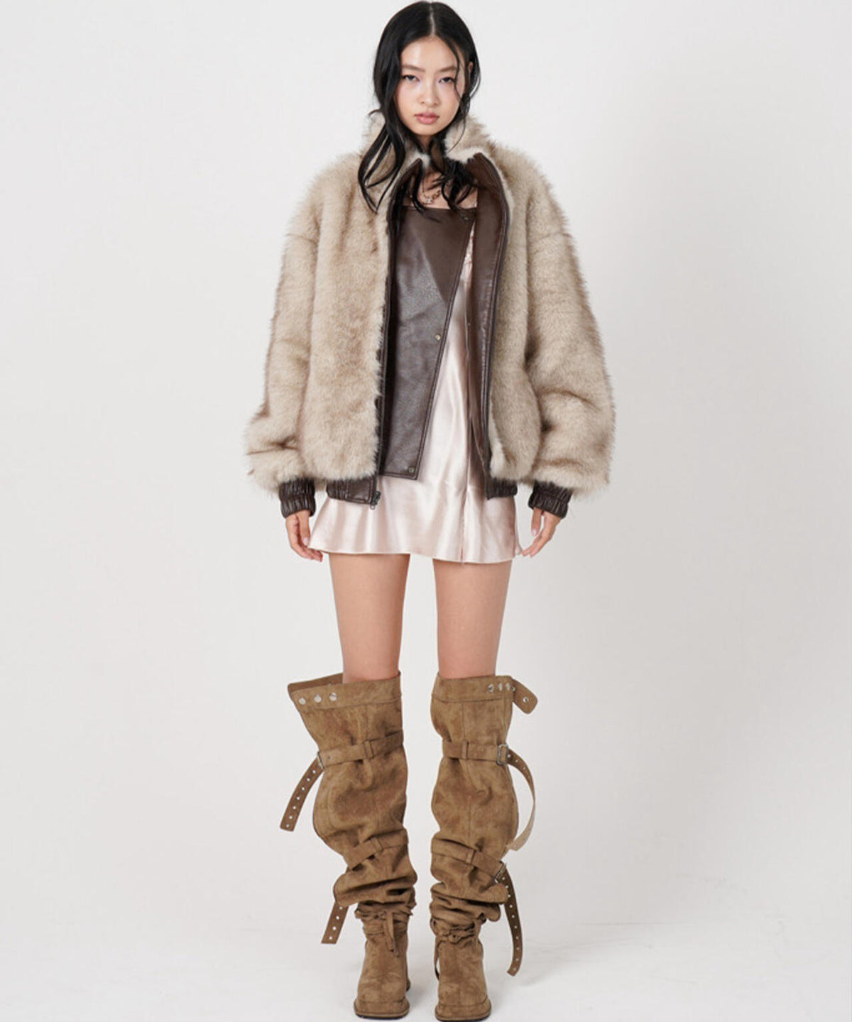 MITSUKI/ミツキ/FAUX LEATHER REVERSIBLE BLOUSON