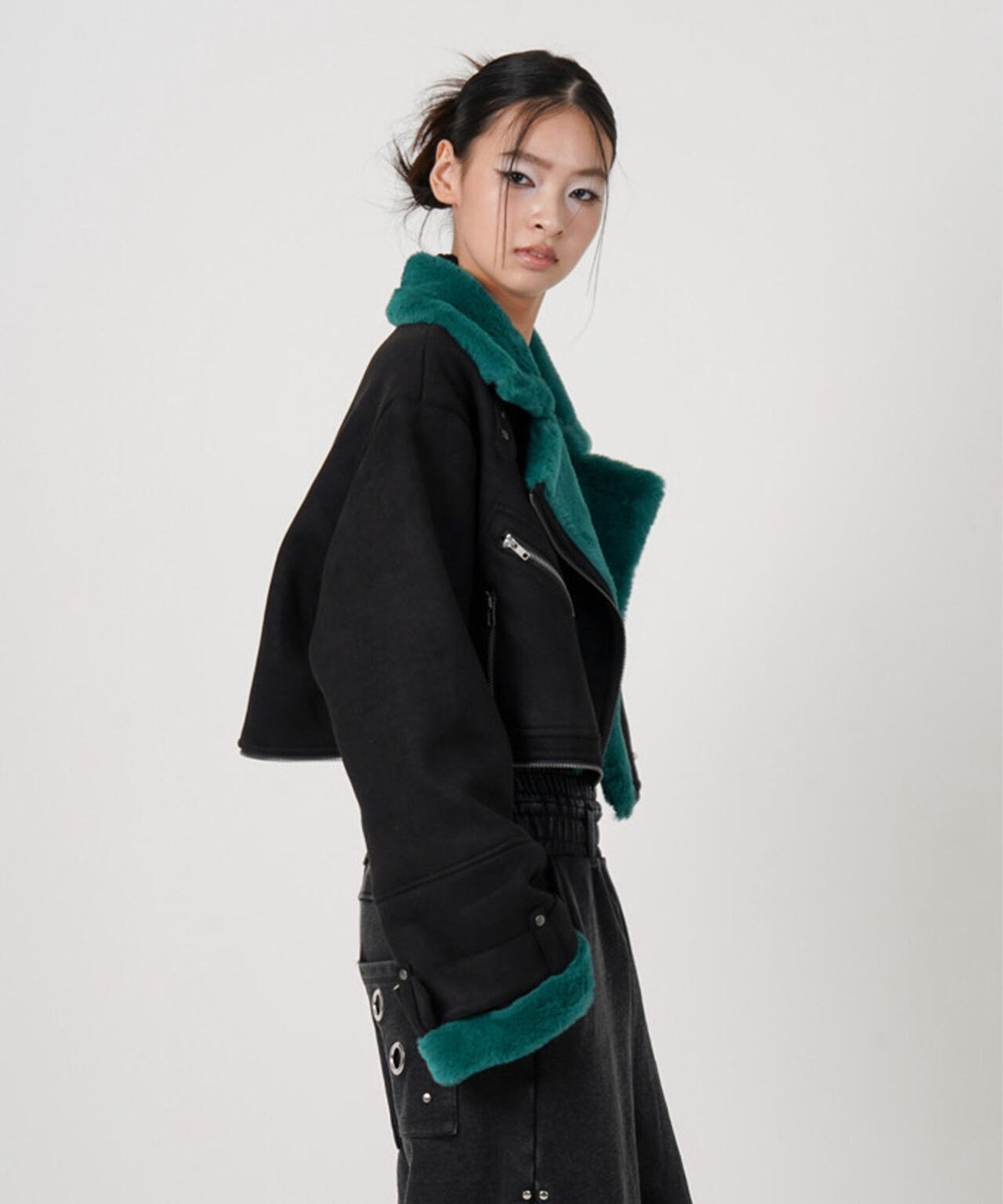 MITSUKI/ミツキ/2WAY FAUX SHEARLING JACKET