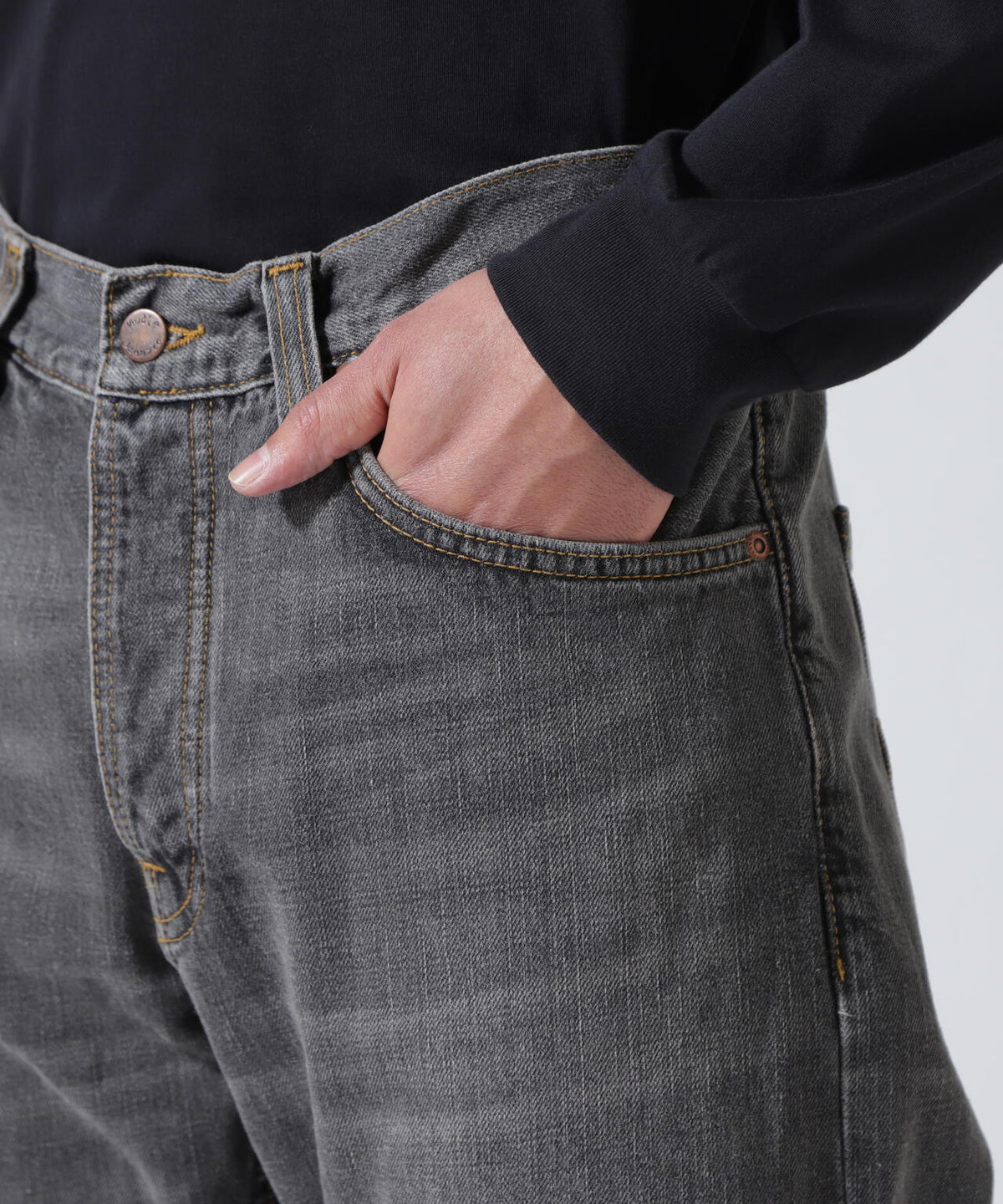 NUDIE JEANS/ヌーディージーンズ/Steady Eddie II Grey Crosshatch