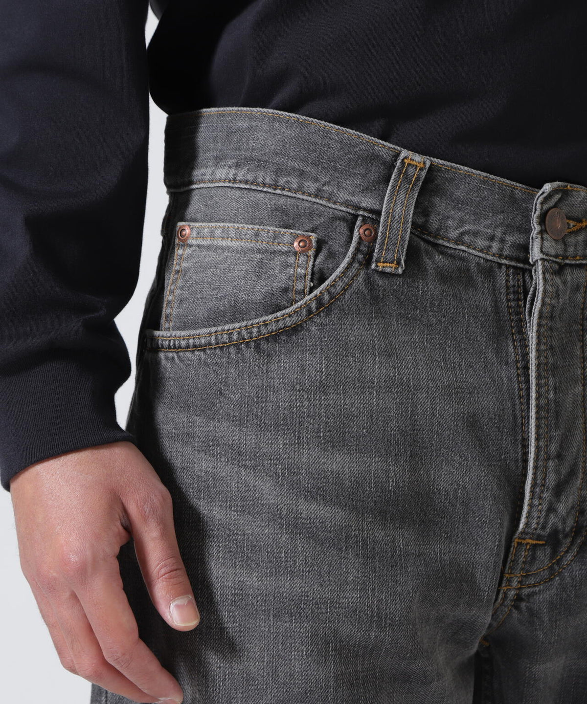 NUDIE JEANS/ヌーディージーンズ/Steady Eddie II Grey Crosshatch