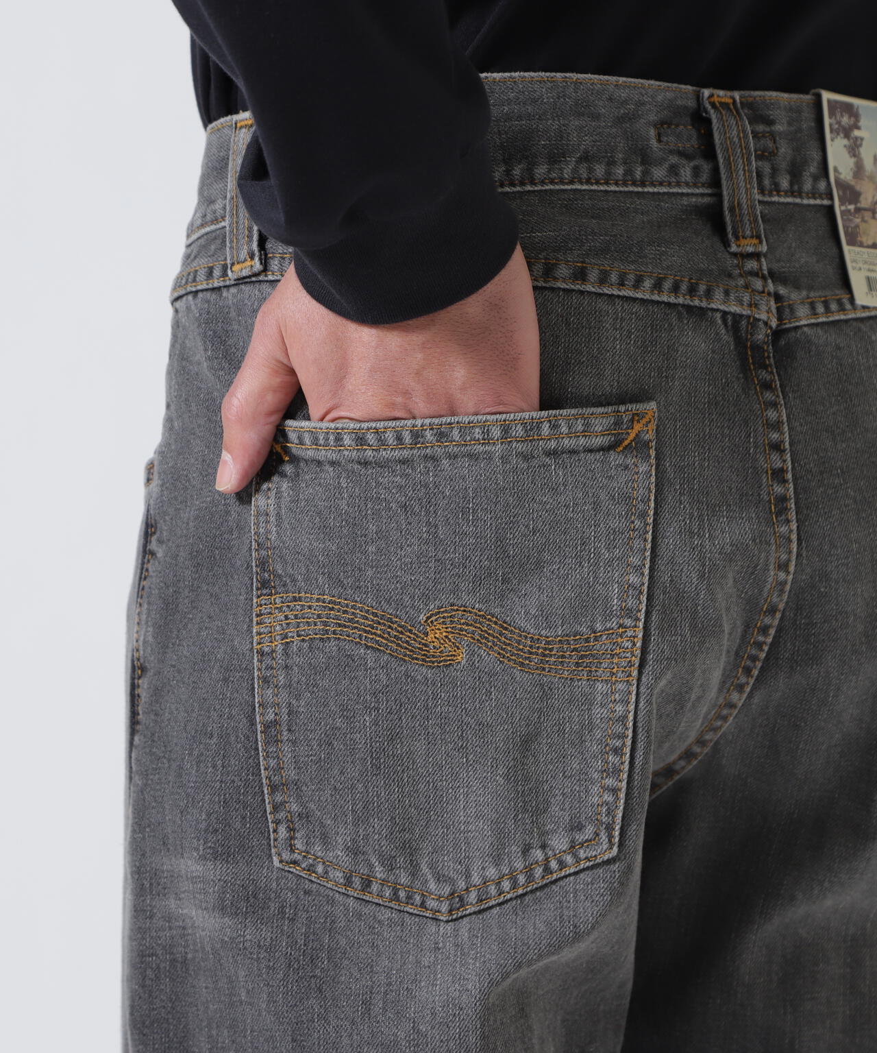 NUDIE JEANS/ヌーディージーンズ/Steady Eddie II Grey Crosshatch