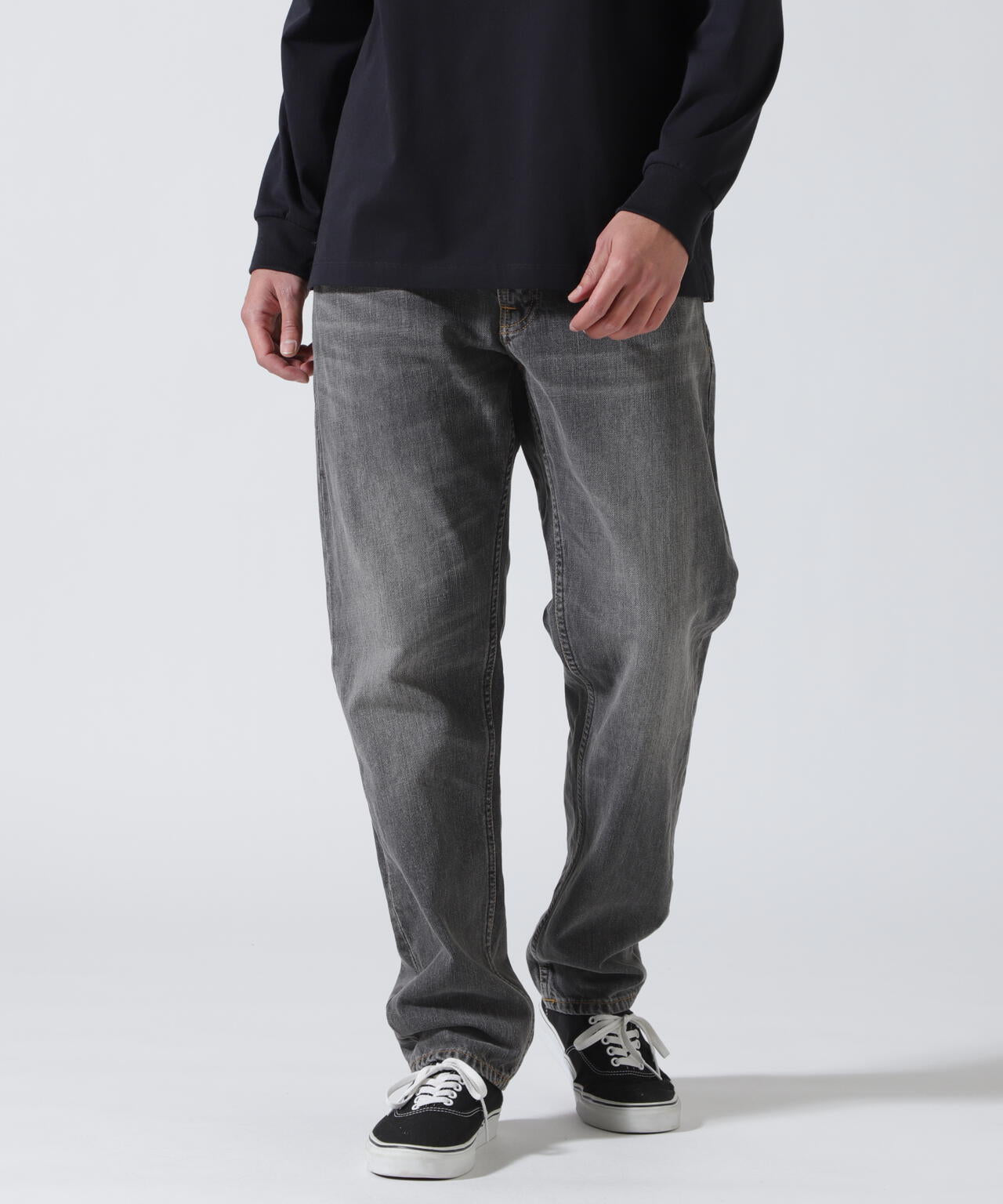 NUDIE JEANS/ヌーディージーンズ/Steady Eddie II Grey Crosshatch
