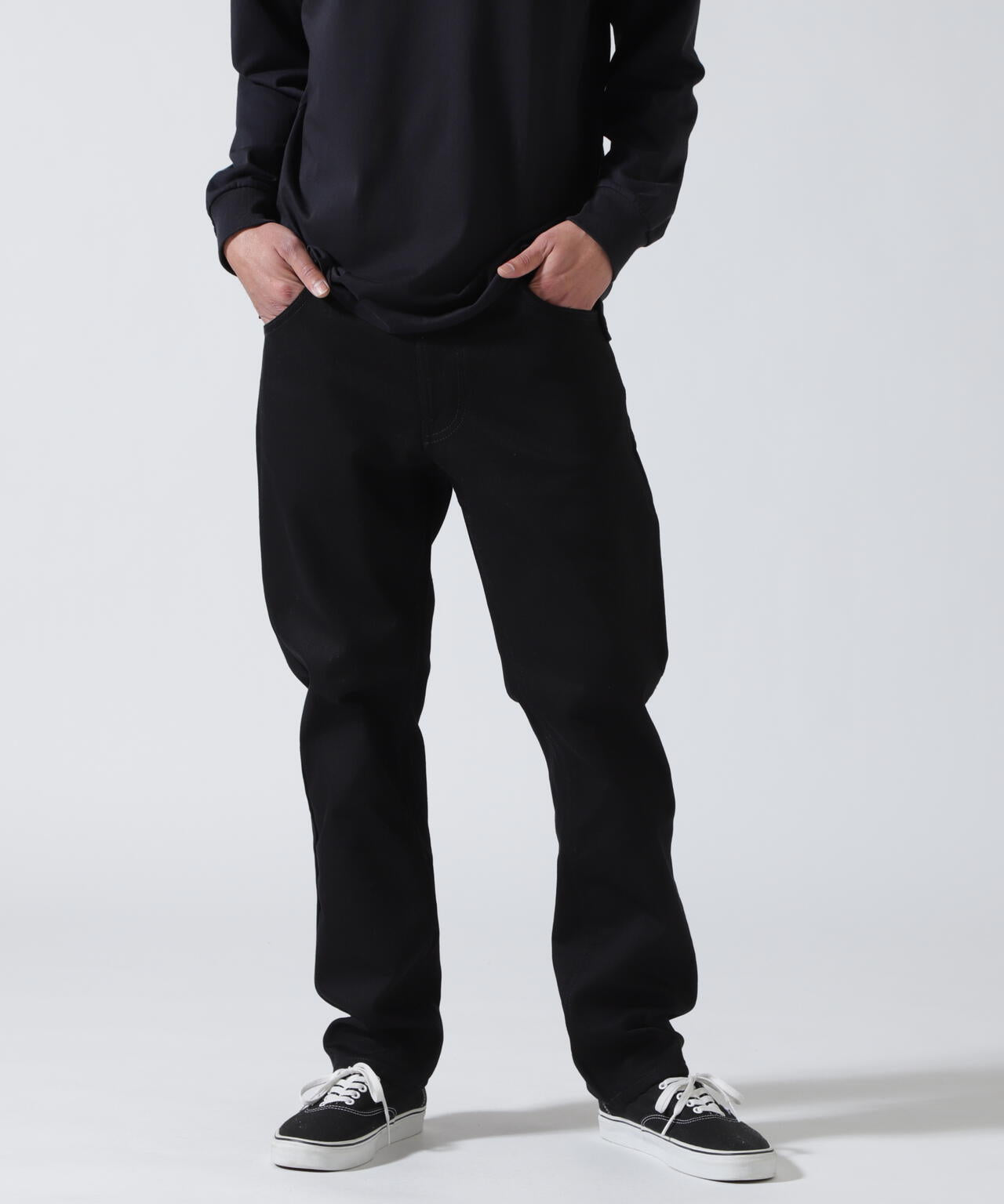 NUDIE JEANS/ヌーディージーンズ/LEAN DEAN /DRY EVER BLACK