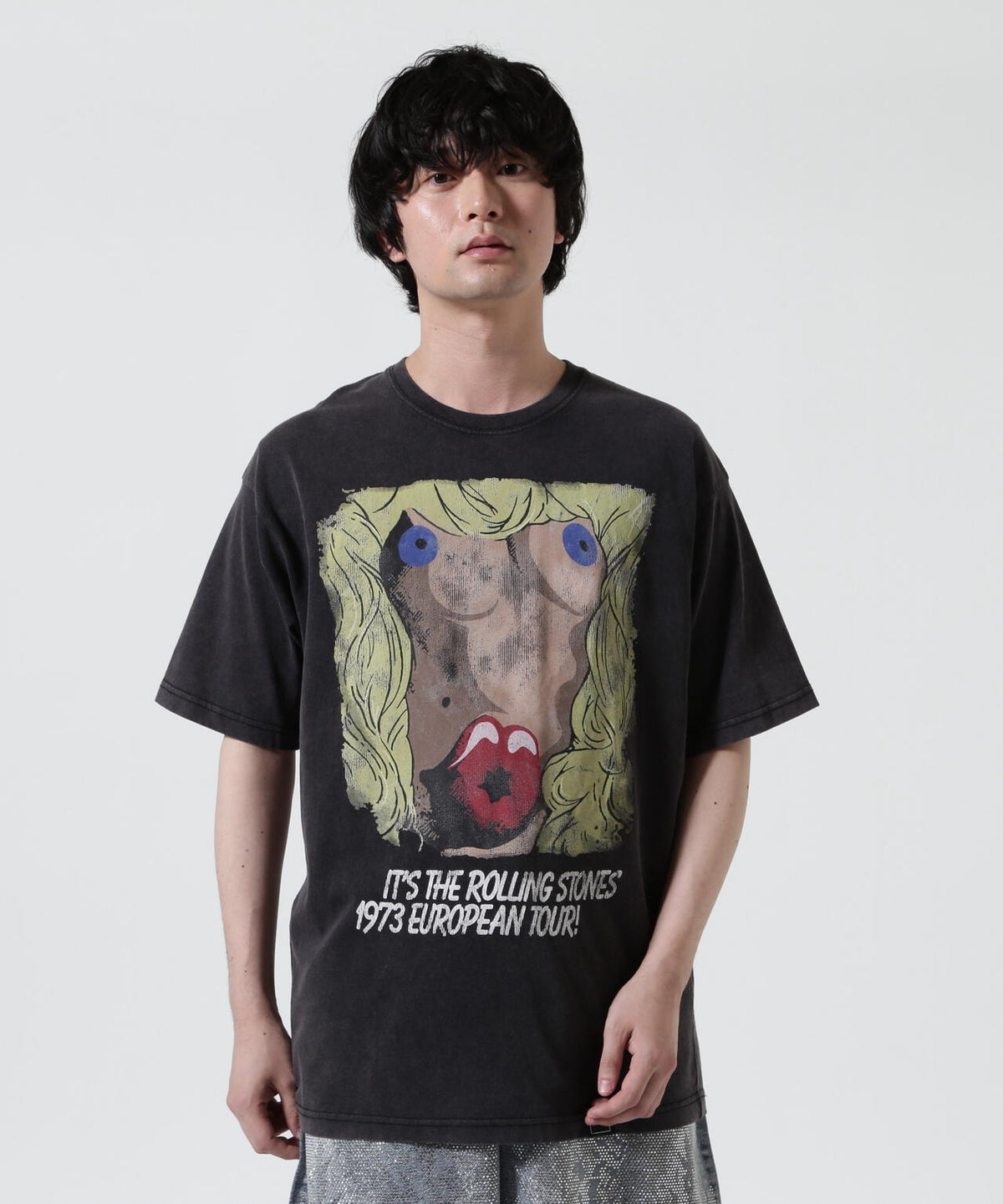 U/MUSIC(ユーミュージック)/THE ROLLING STONES SS TEE/BLACK