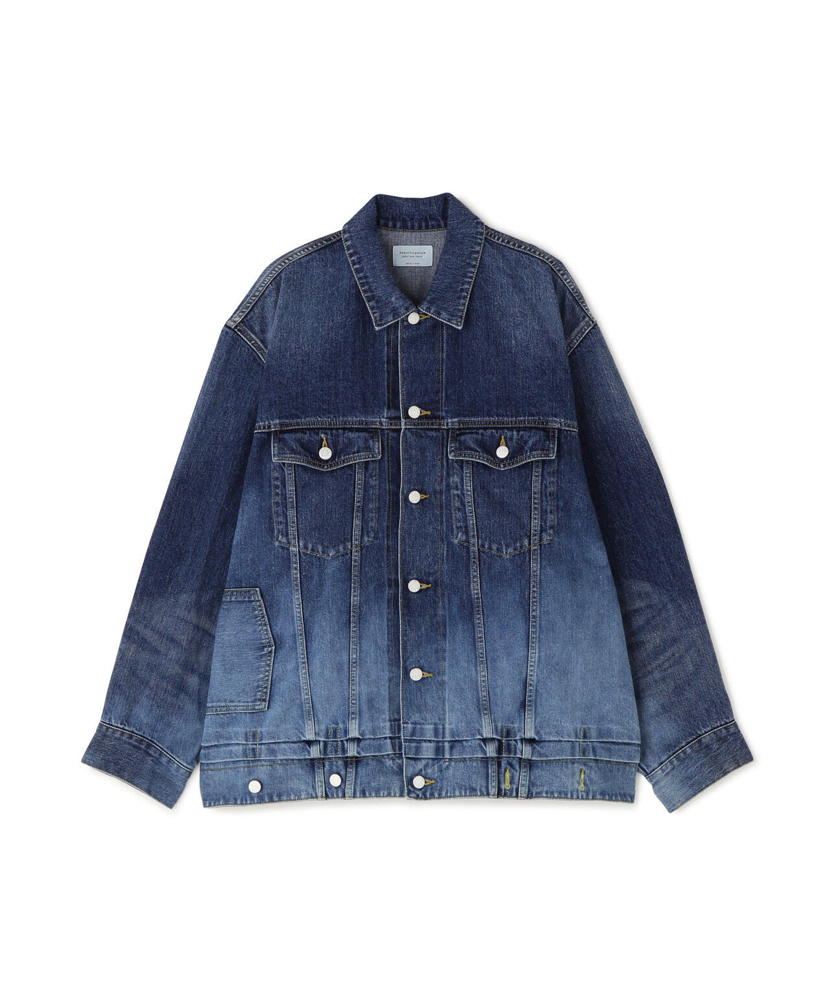 beautiful people/ビューティフルピープル/DOUBLE-SELVEDGE BLOUSON GRADATION