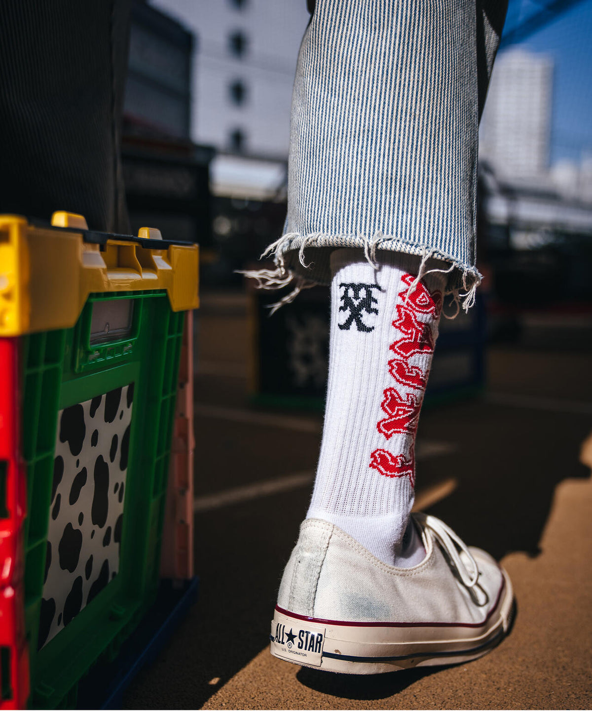 SAINT MICHAEL/セントマイケル/SOCKS/SAINT/WHITE+RED