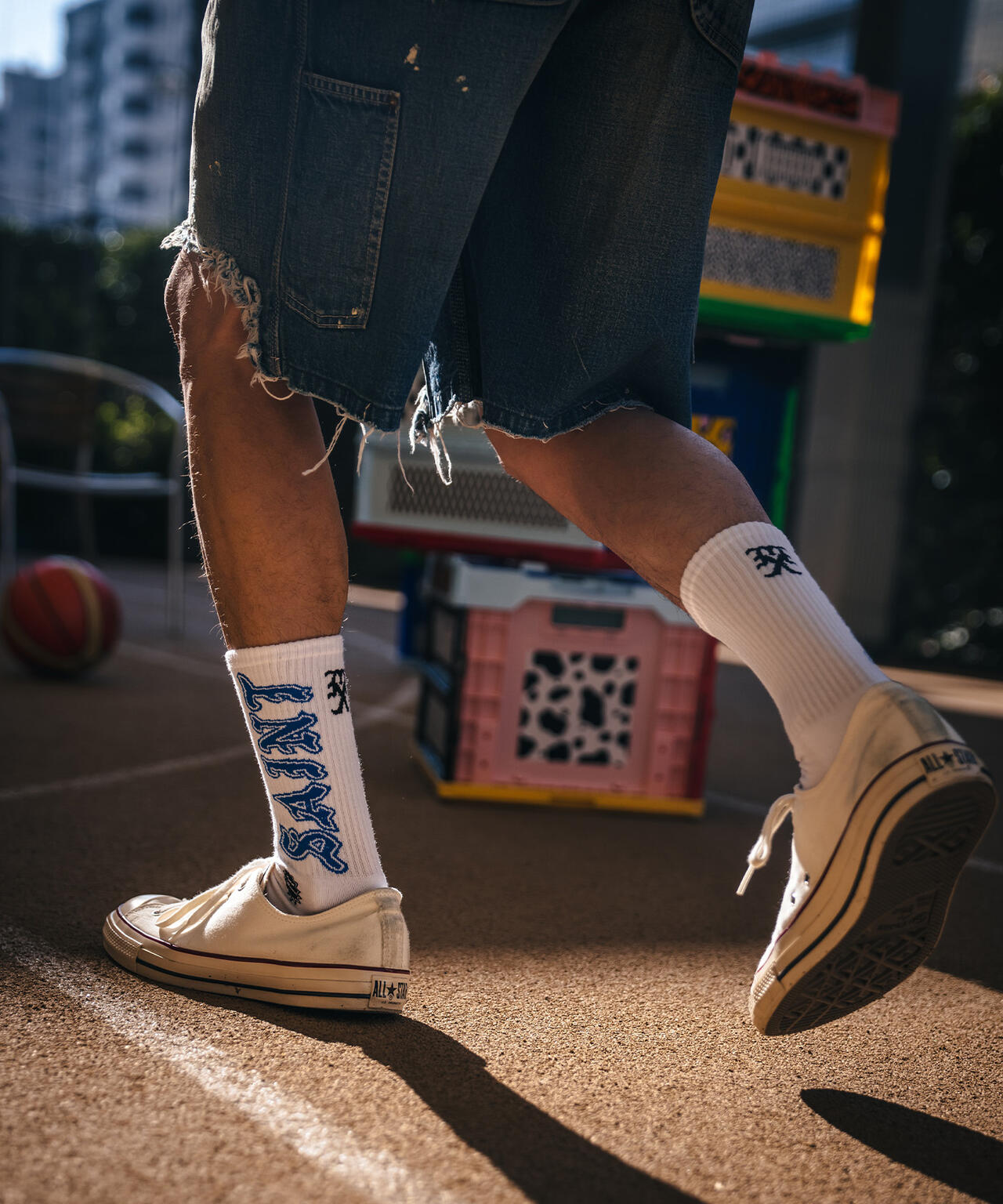SAINT MICHAEL/セントマイケル/SOCKS/SAINT/WHITE+BLUE