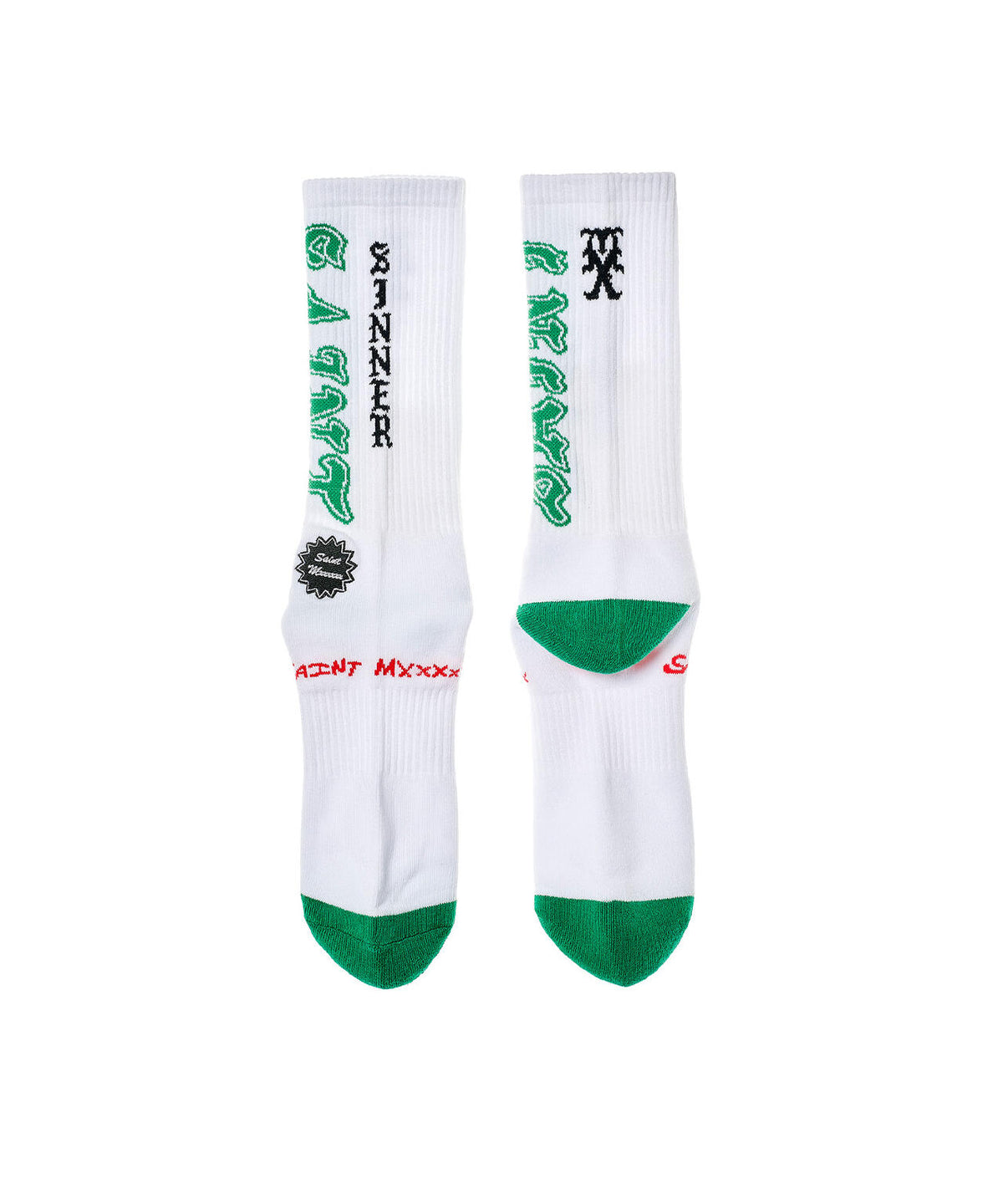 SAINT MICHAEL/セントマイケル/SOCKS/SAINT/WHITE+GREEN
