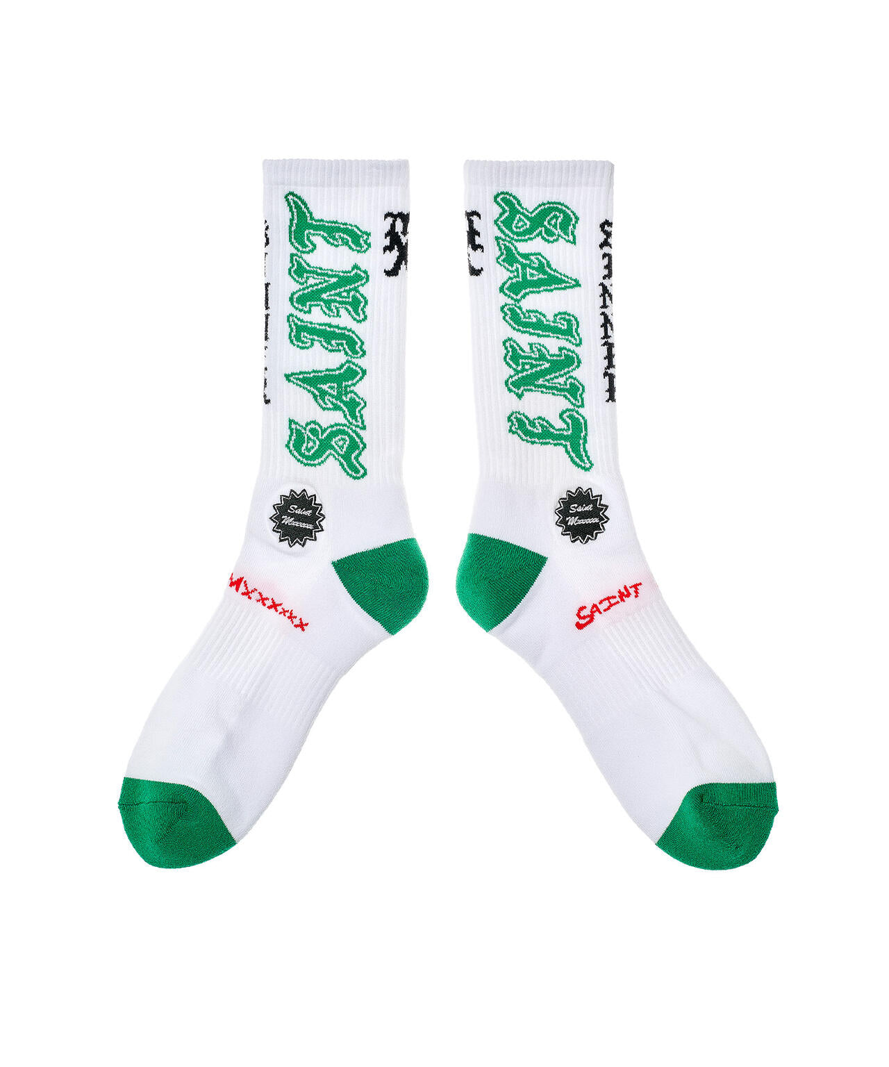 SAINT MICHAEL/セントマイケル/SOCKS/SAINT/WHITE+GREEN