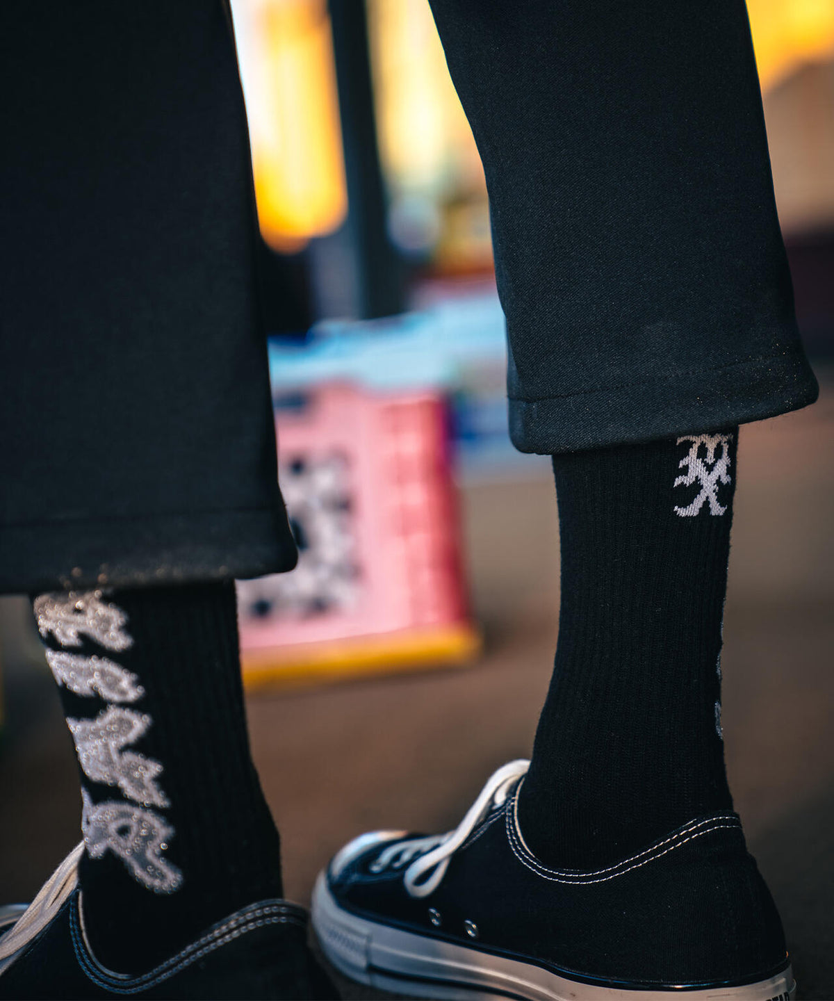SAINT MICHAEL/セントマイケル/SOCKS/SAINT/BLACK+GRAY