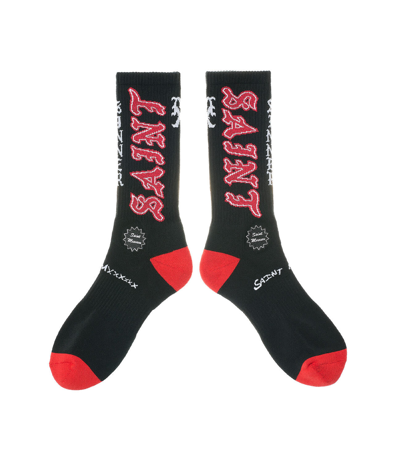 SAINT MICHAEL/セントマイケル/SOCKS/SAINT/BLACK+RED