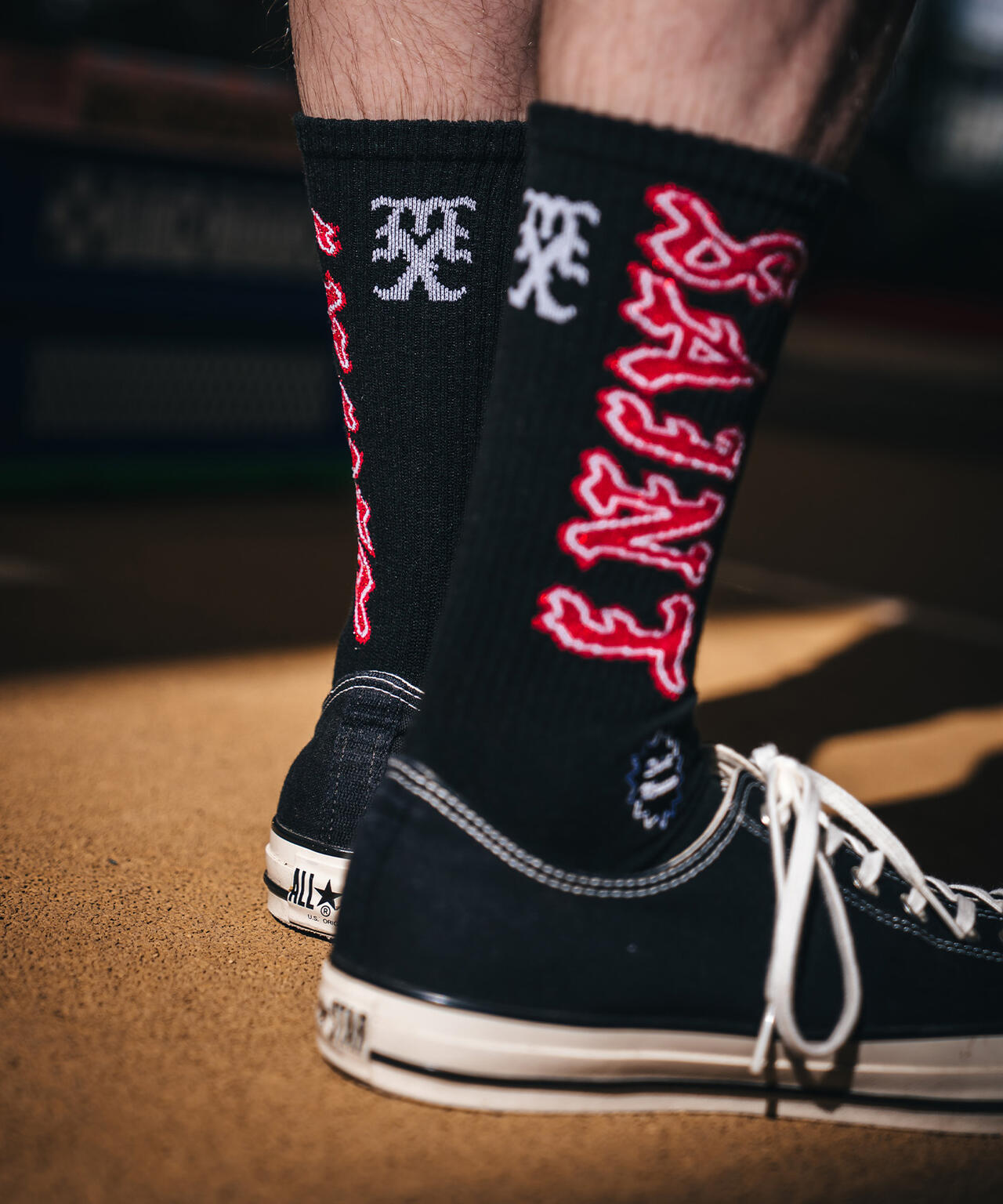 SAINT MICHAEL/セントマイケル/SOCKS/SAINT/BLACK+RED