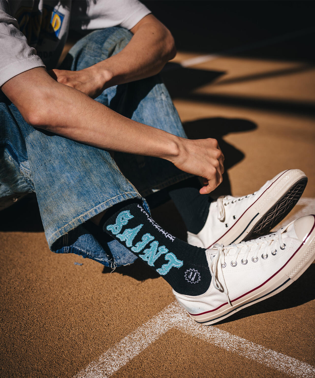 SAINT MICHAEL/セントマイケル/SOCKS/SAINT/BLACK+BLUE