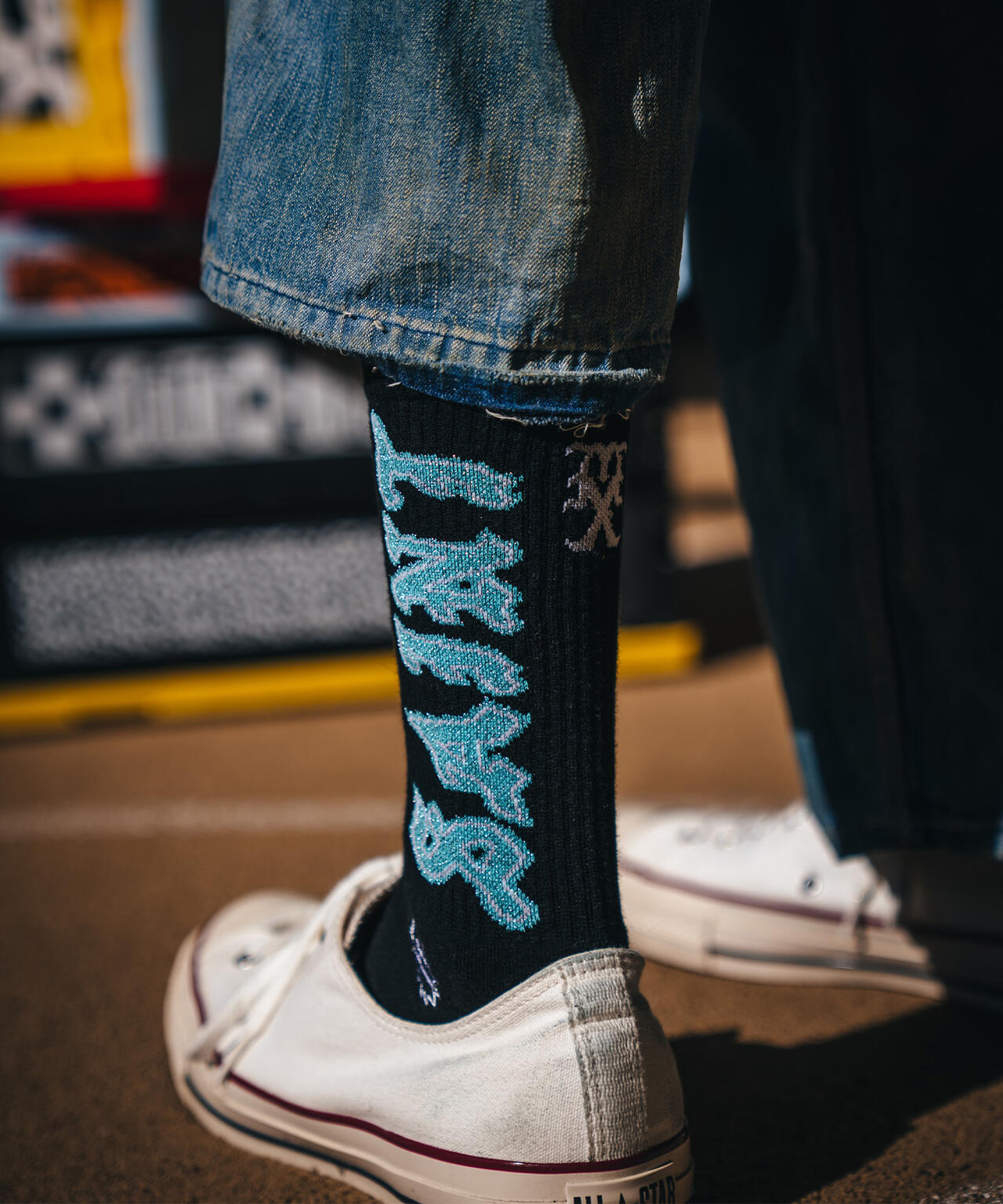 SAINT MICHAEL/セントマイケル/SOCKS/SAINT/BLACK+BLUE