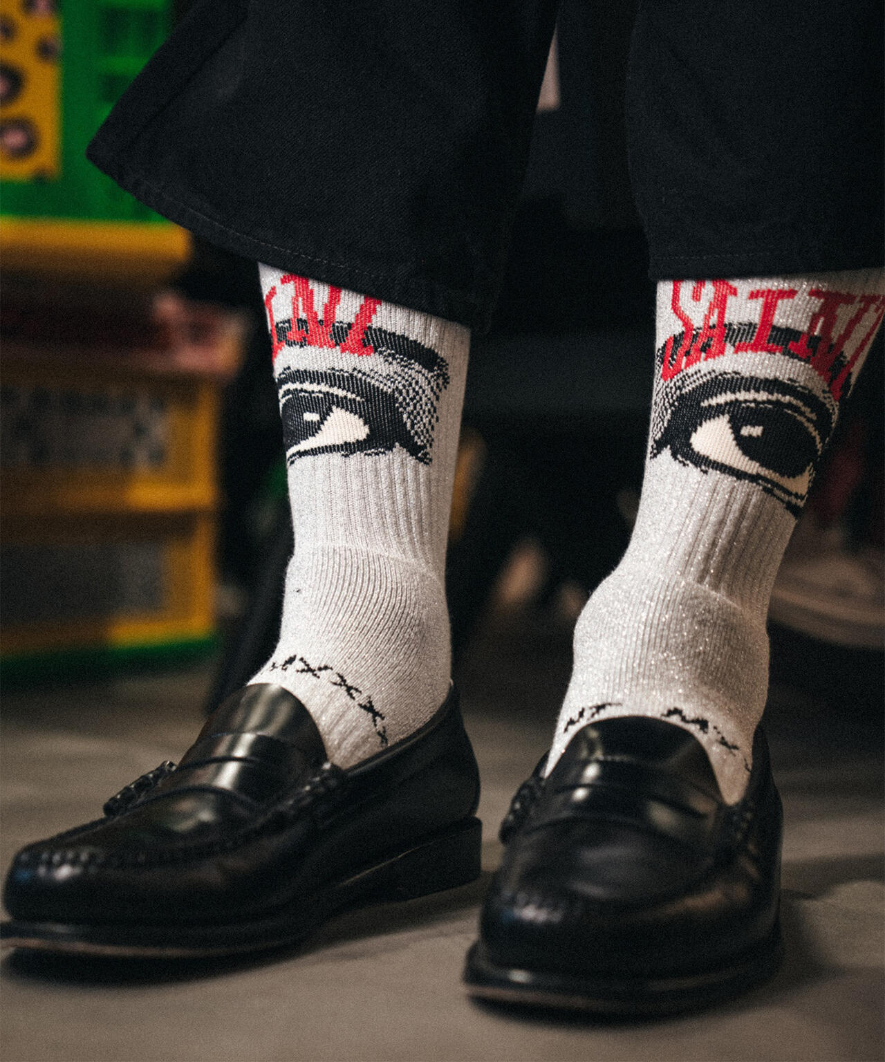 SAINT MICHAEL/セントマイケル/SOCKS/EYE/GRAY