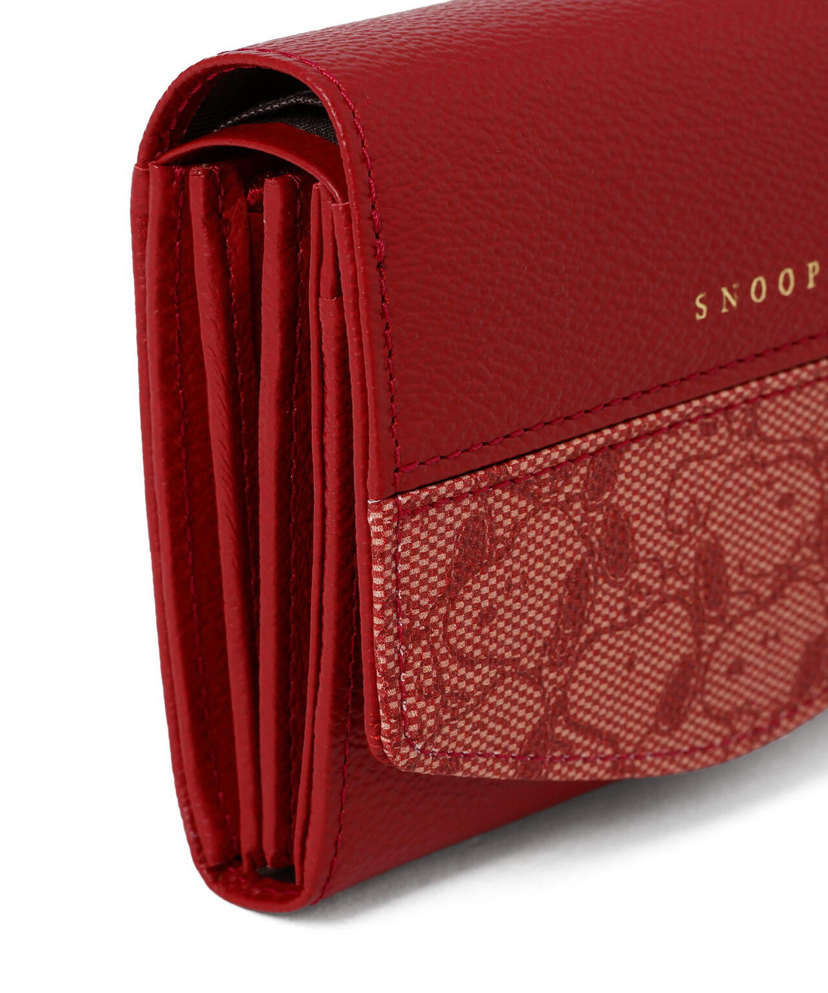 SNOOPY LEATHER COLLECTION/スヌーピーレザーコレクション/ジャガード/LF二つ折り財布