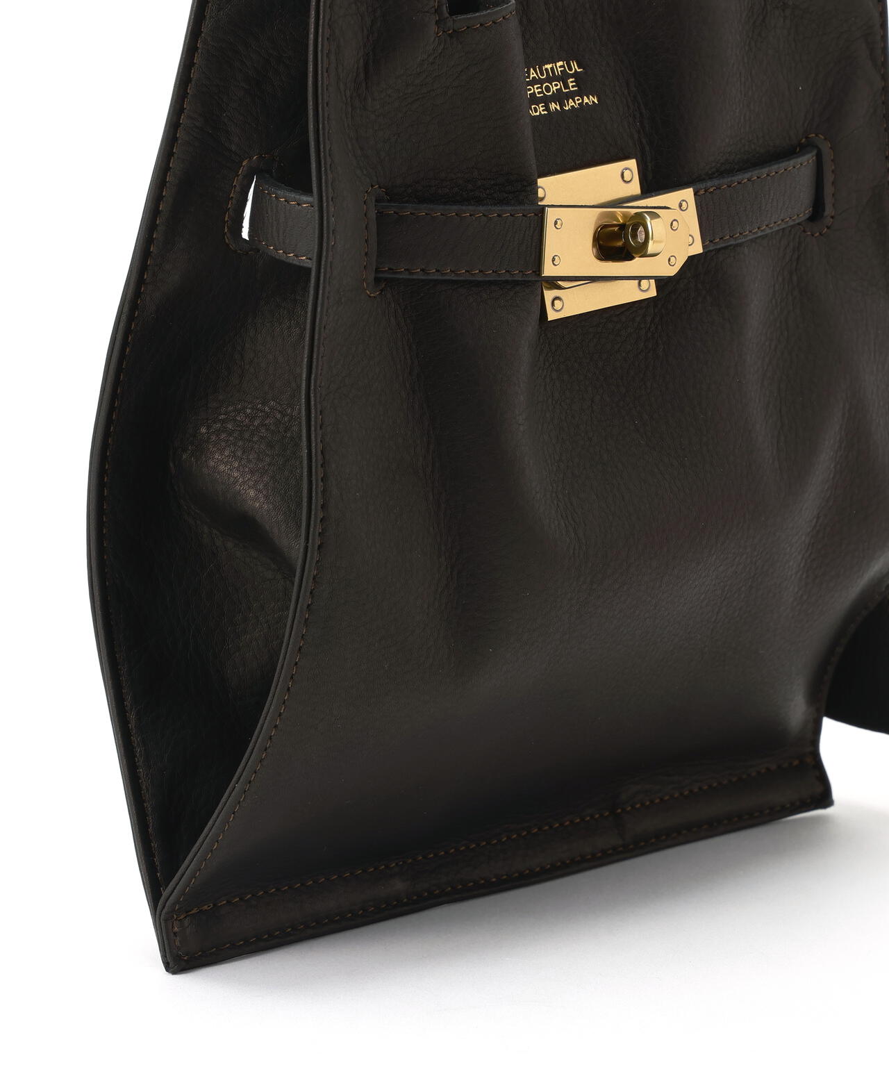 beautiful people/ビューティフルピープル/oiled leather market shoulder bag