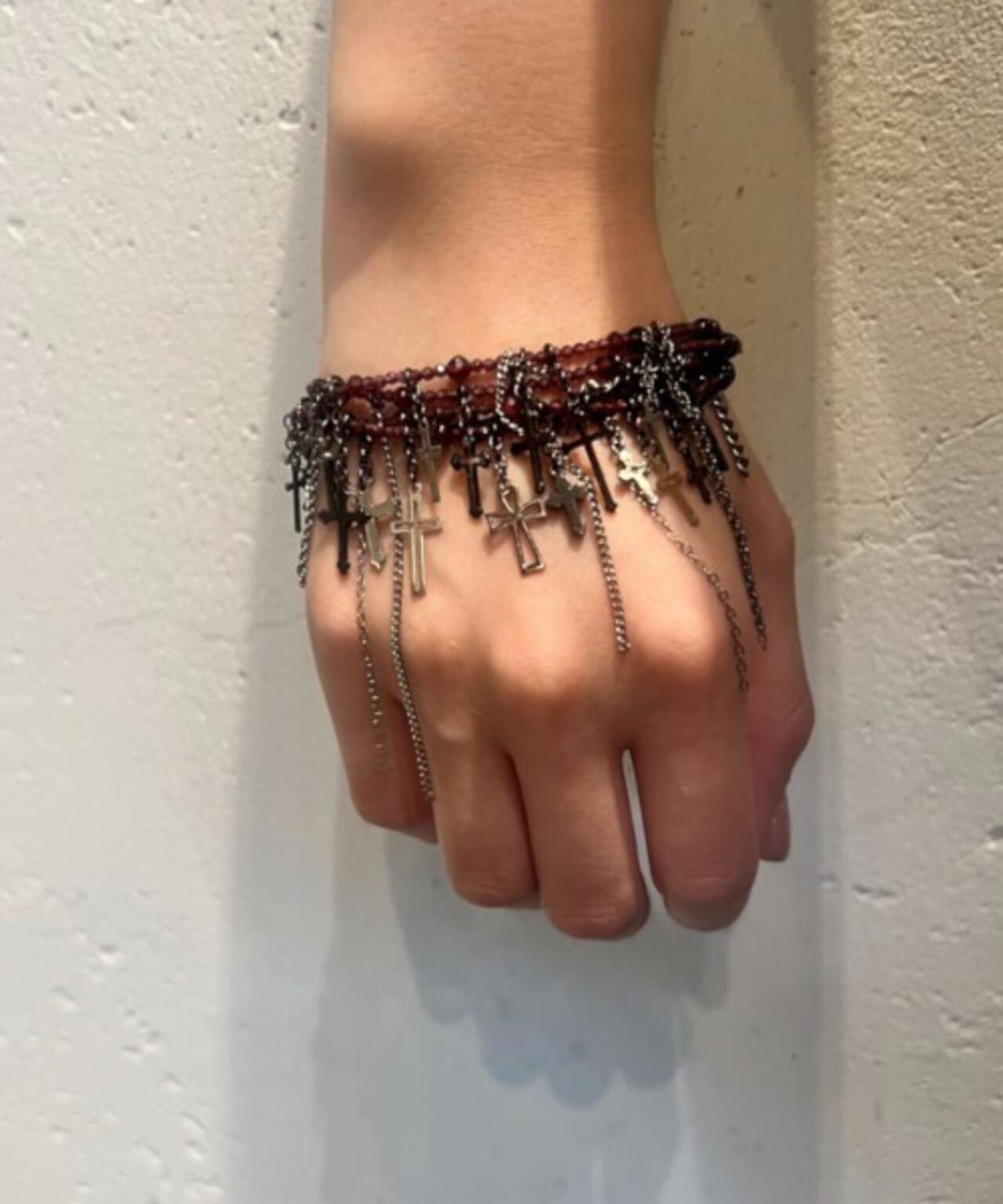 gunda/ガンダ/JUNK HEAVEN DIE BRACELET/Garnet